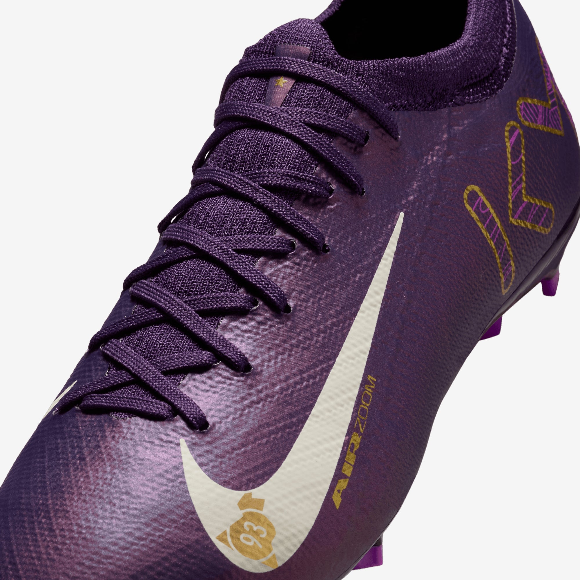 Nike Jr. Mercurial Vapor 16 Pro "Kylian Mbappé" Big Kids' FG Low-Top Soccer Cleats - Grand Purple/Pale Ivory