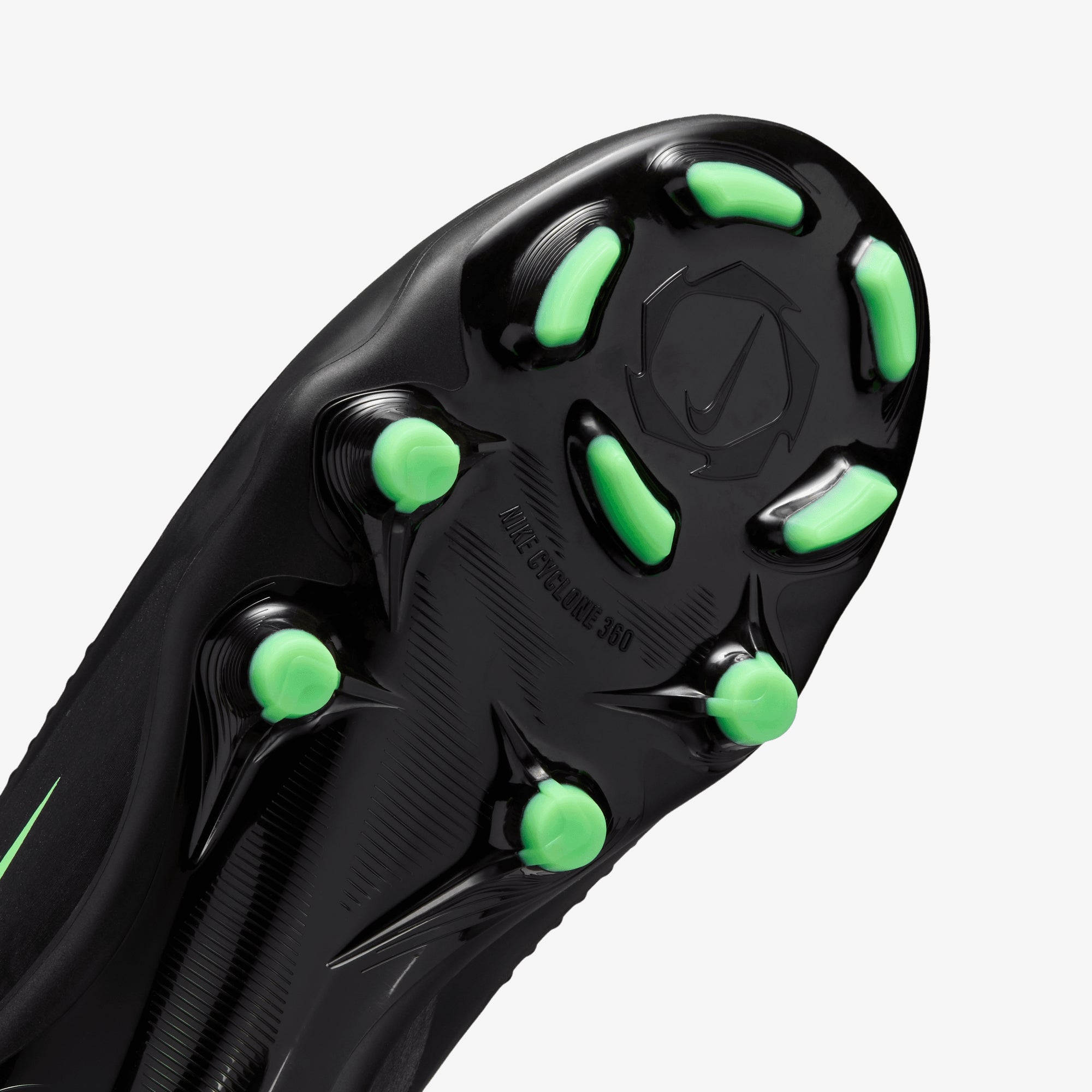 Nike Jr. Phantom 6 High Academy Big Kids' Multi-Ground Soccer Cleats - Black/Illusion Green-Black