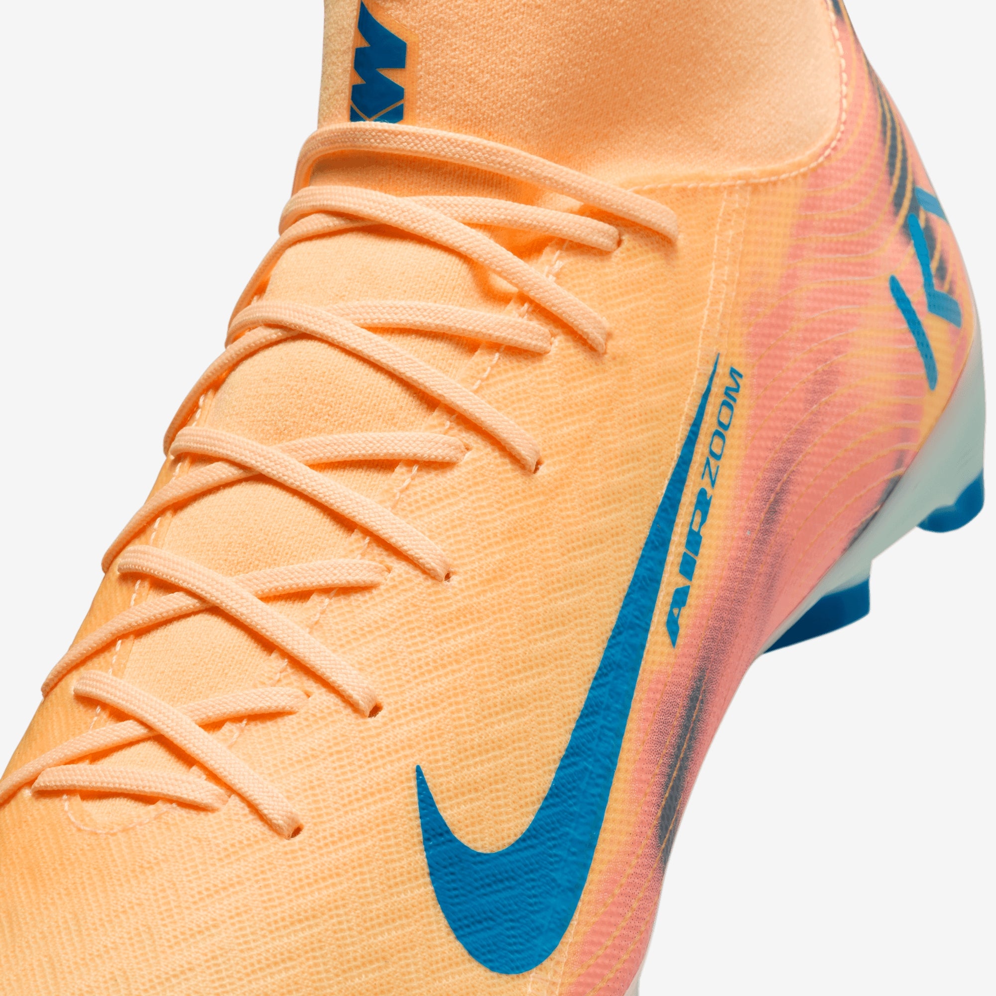 Nike Mercurial Superfly 10 Academy "Kylian Mbappé" Multi-Ground High-Top Soccer Cleats - Melon Tint/Neo Turq-Igloo