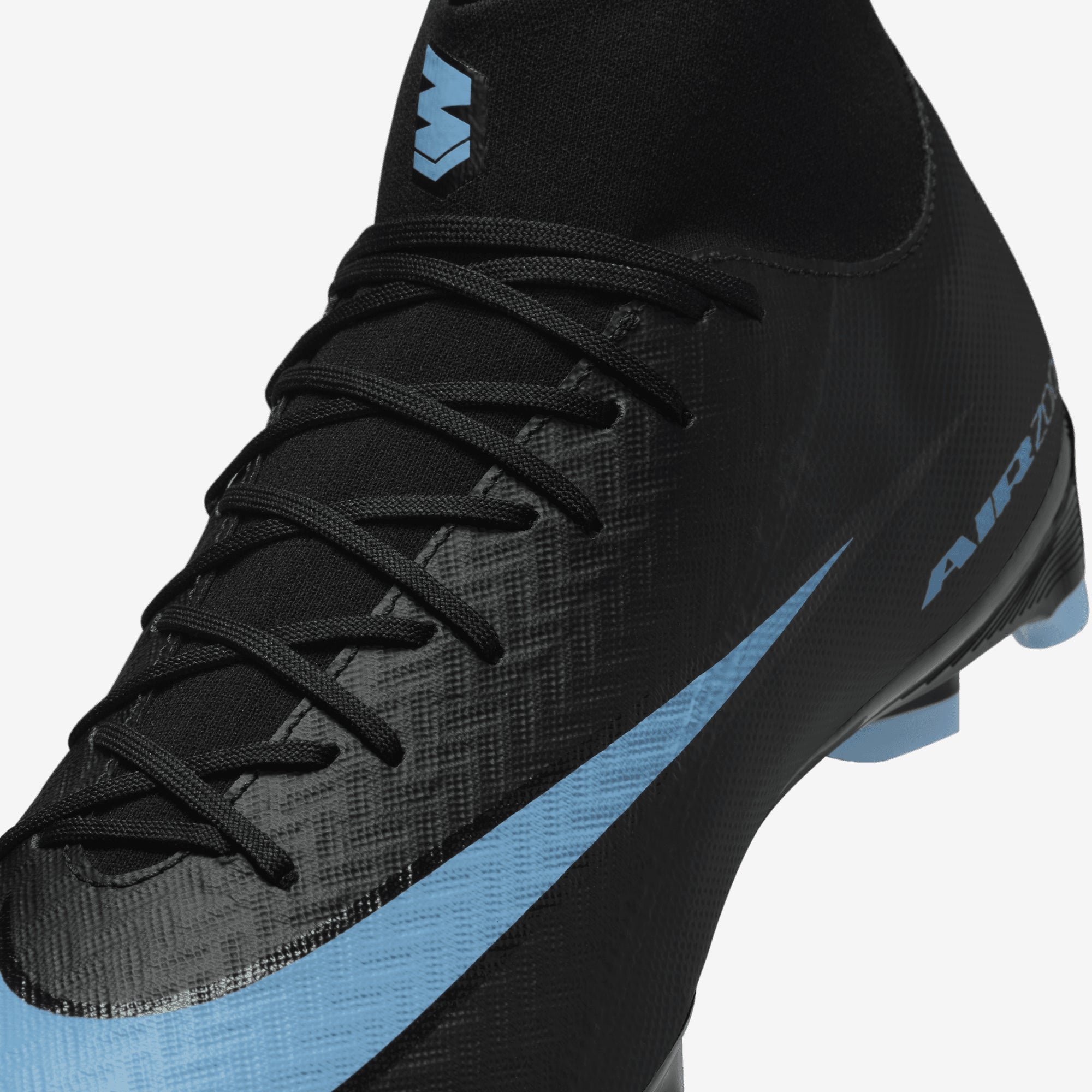 Nike Mercurial Superfly 10 Academy Multi-Ground High-Top Soccer Cleats - Black/Ice Blue