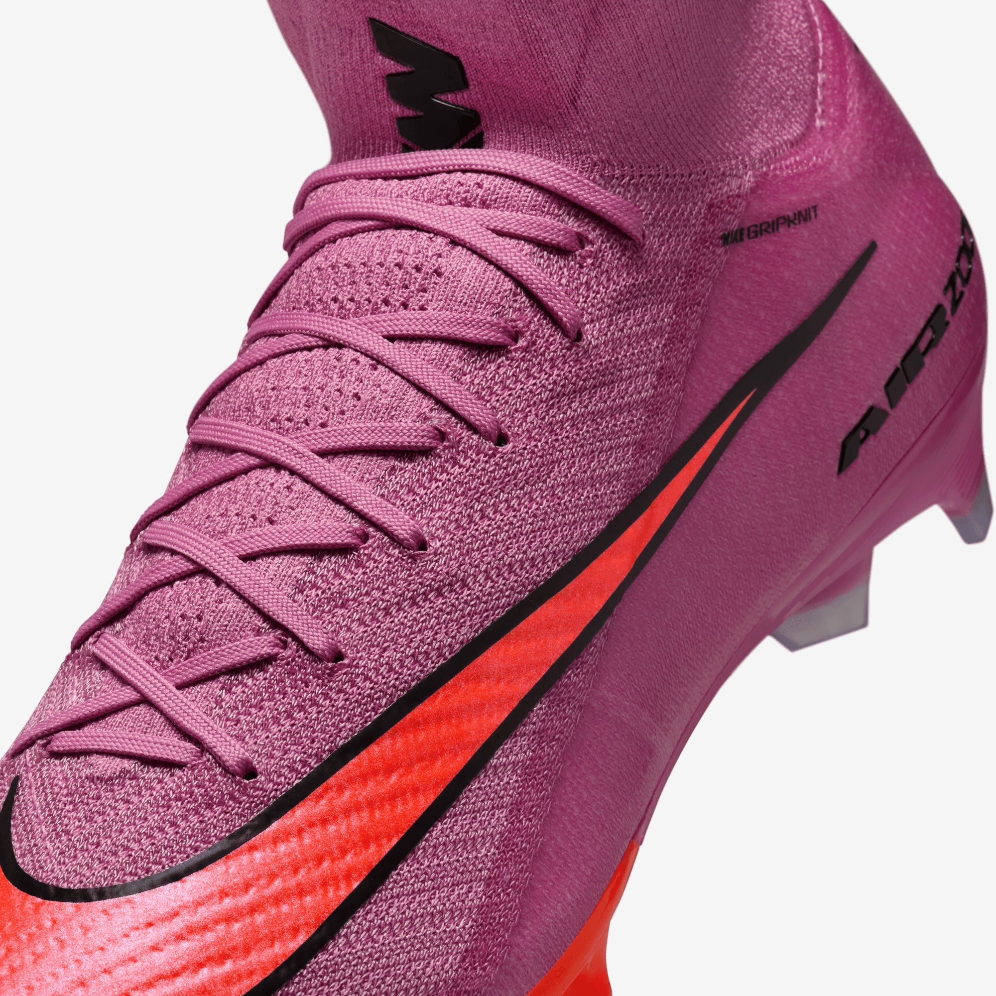 Nike Mercurial Superfly 10 Elite Firm-Ground High-Top Soccer Cleats - Magic Flamingo/Black-Total Crimson