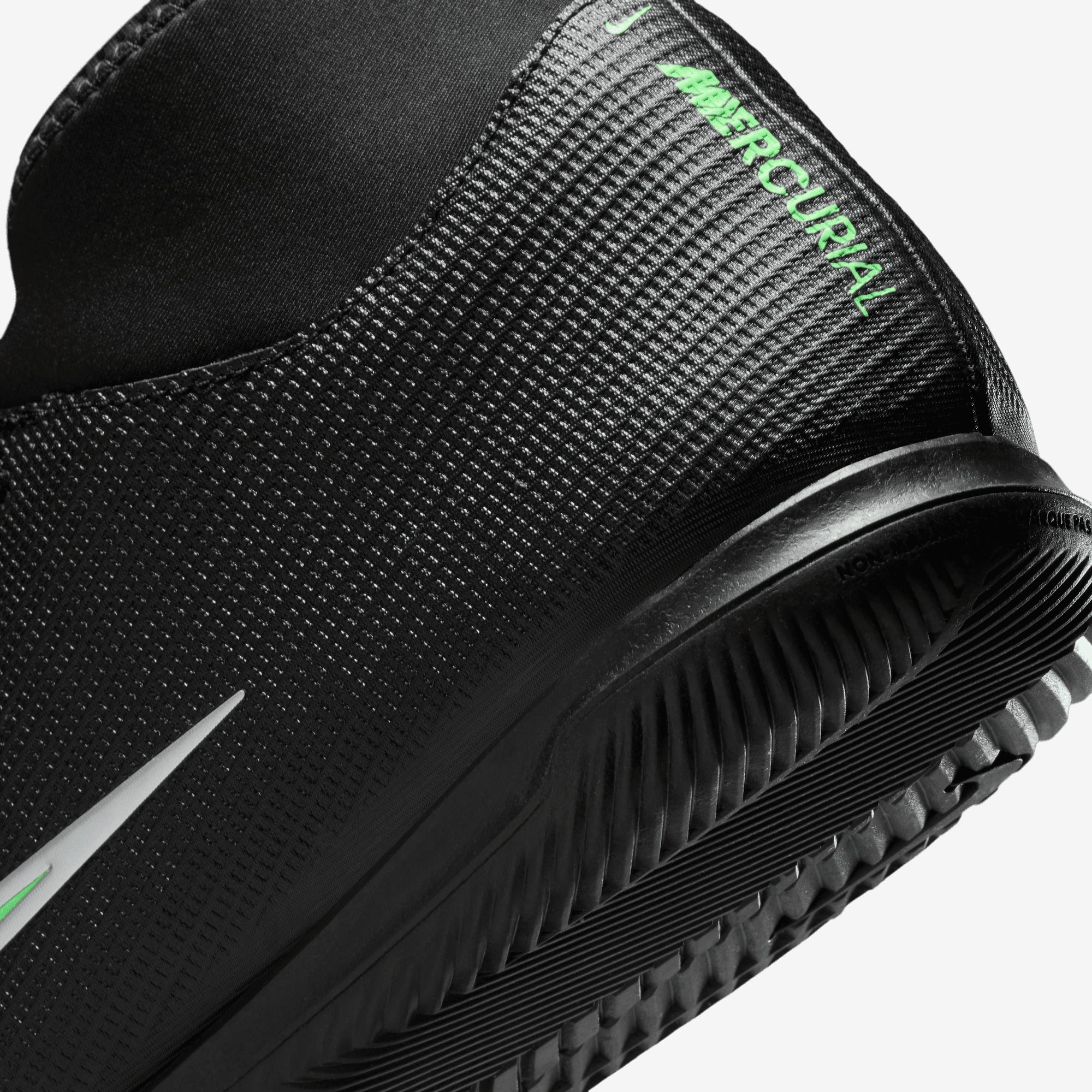 Nike Mercurial Superfly 11 Club Indoor/Court High-Top Soccer Shoes - Black/Illusion Green-Black