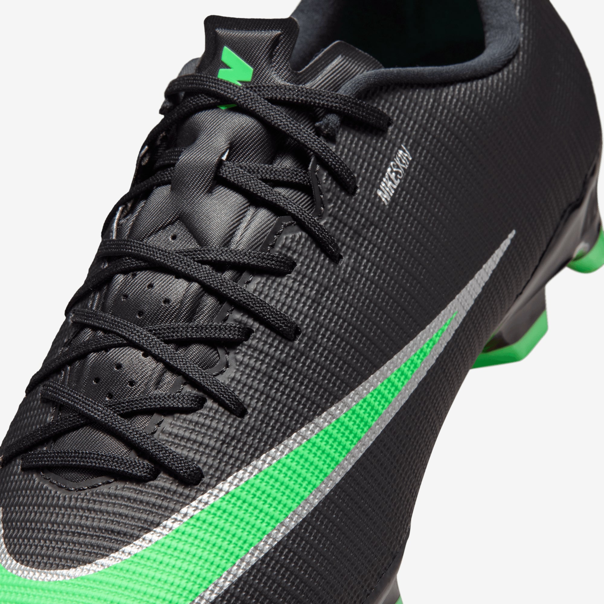 Nike Mercurial Vapor 17 Academy Multi-Ground Low-Top Soccer Cleats - Black/Illusion Green-Black