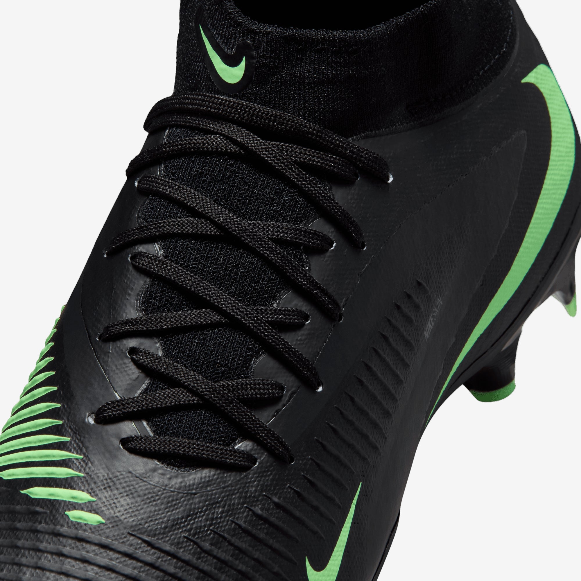 Nike Phantom 6 High Academy Multi-Ground Soccer Cleats - Black/Illusion Green-Black