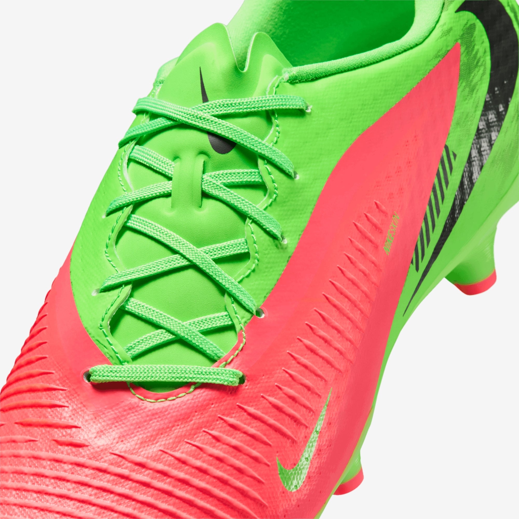Nike Phantom 6 Low Academy Erling Haaland Multi-Ground Soccer Cleats - Hot Punch/Black-Green Strike