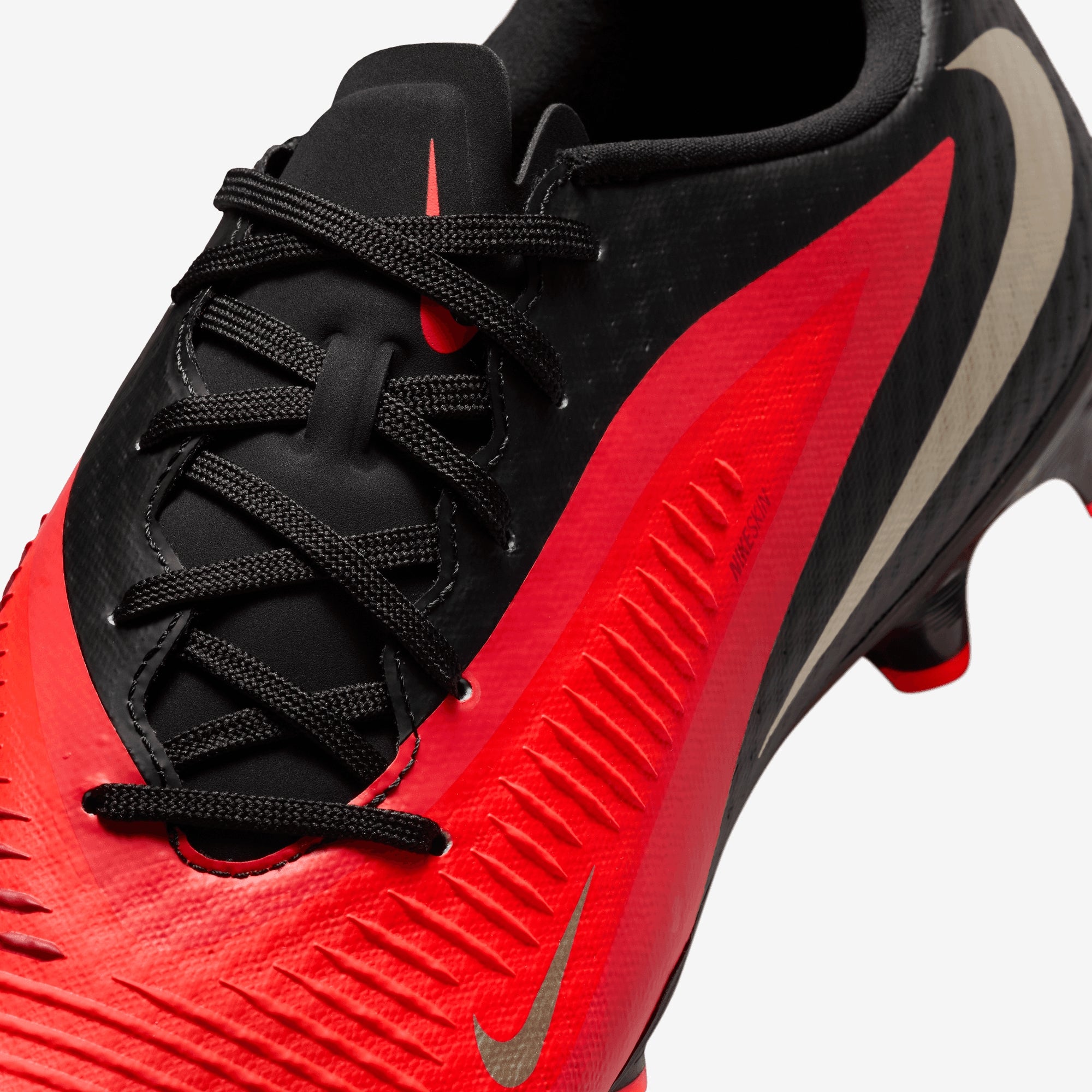 Nike Phantom 6 Low Academy Multi-Ground Soccer Cleats - Bright Crimson/Blur-Black