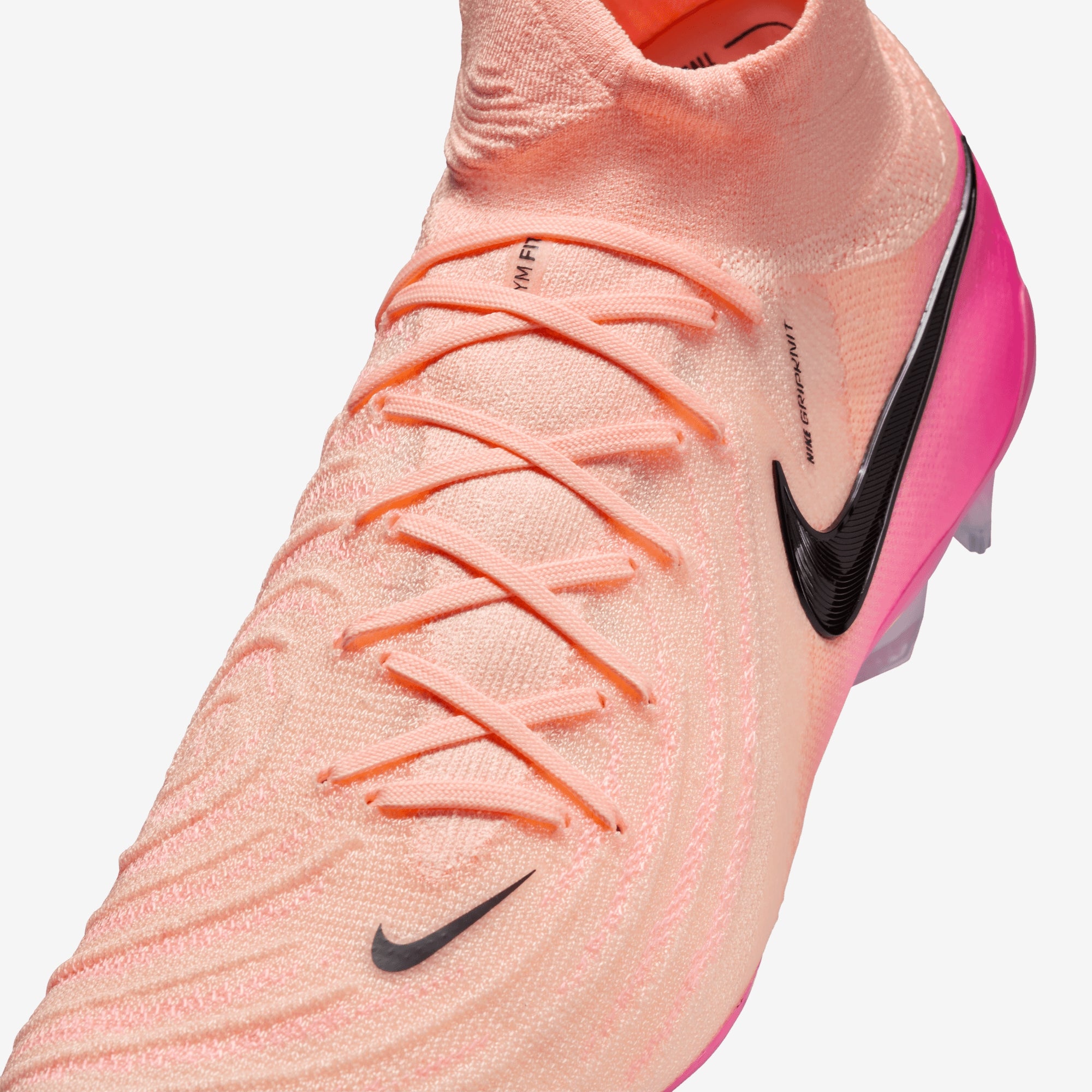 Nike Phantom Luna 2 Elite FG High-Top Soccer Cleats - Crimson Tint/Black-Pink Blast
