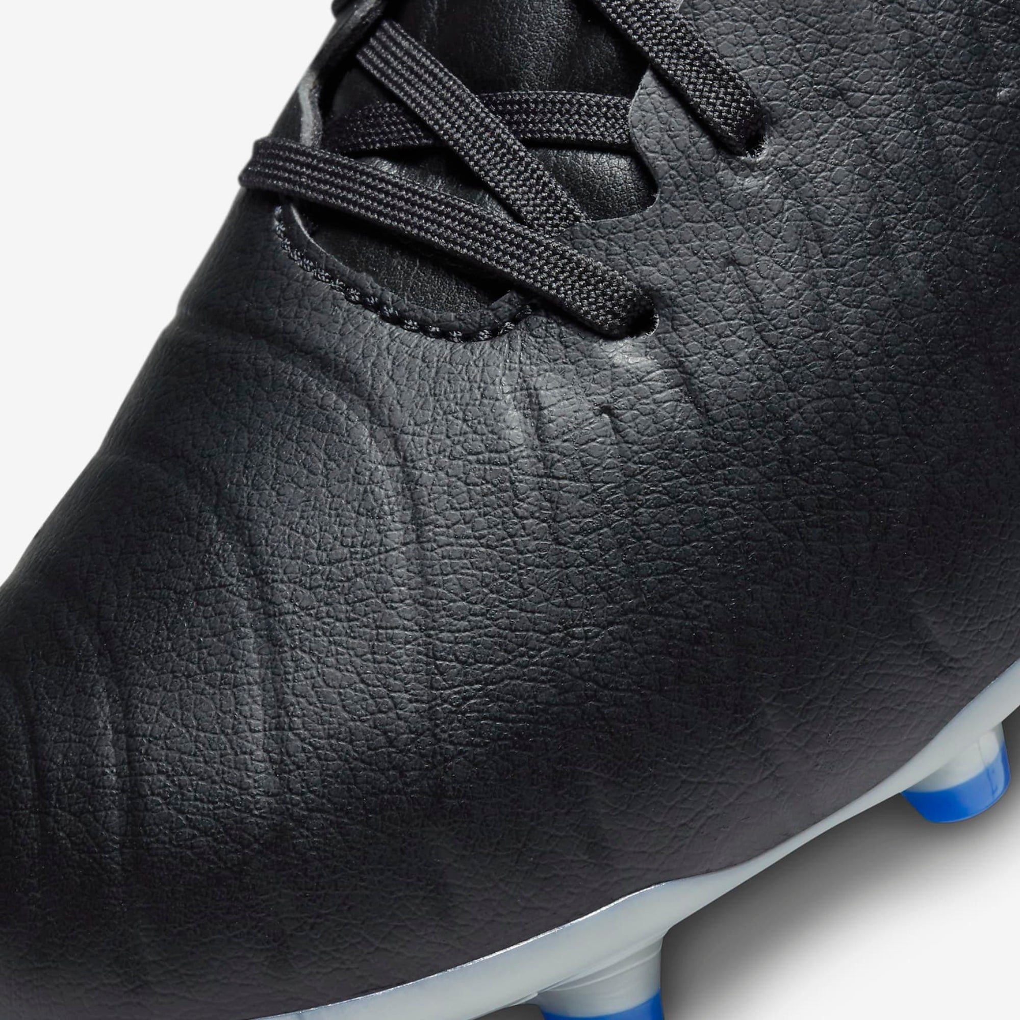 Nike Tiempo Legend 10 Academy Multi-Ground Low-Top Soccer Cleats - Black/Chrome/Hyper Royal