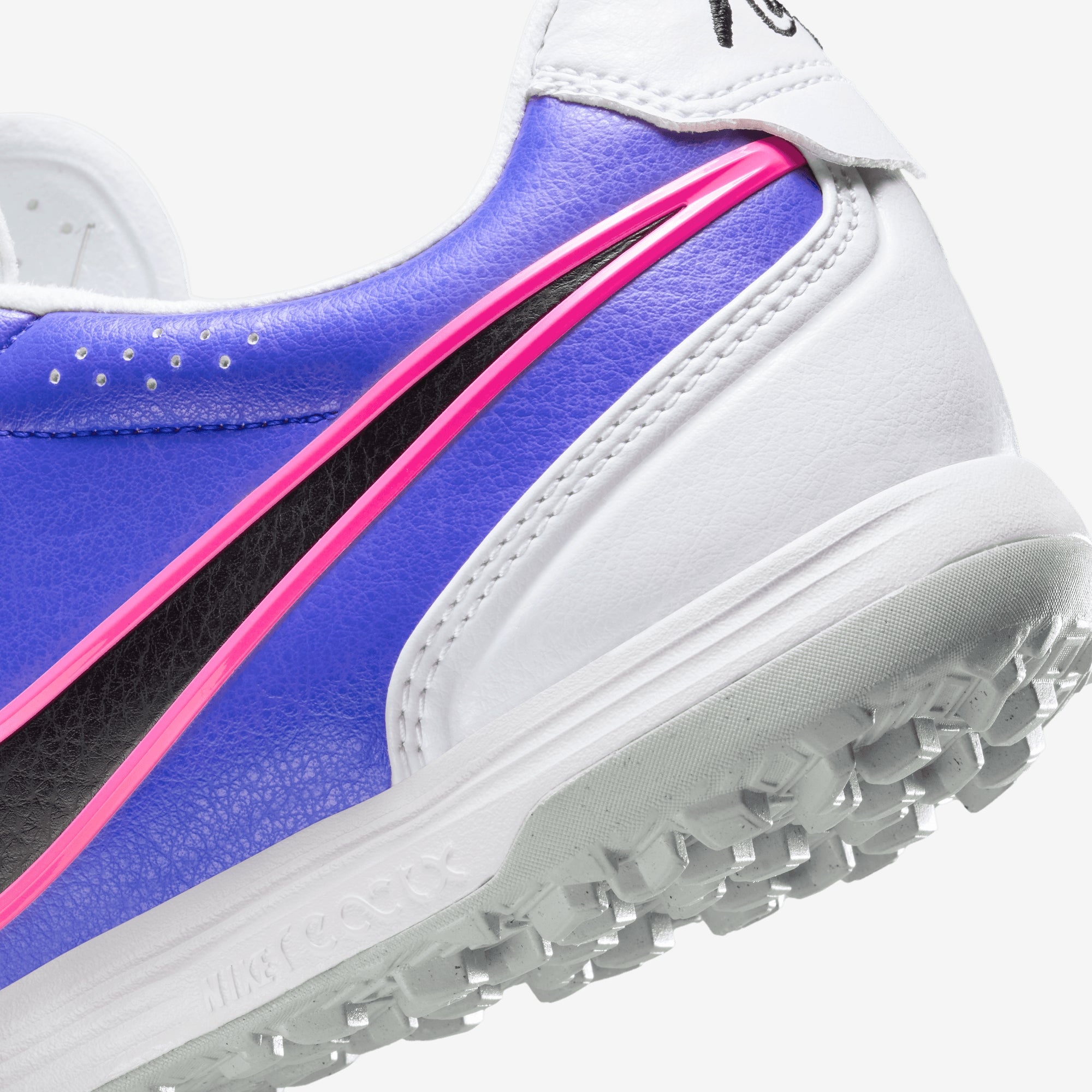 Nike Tiempo Ligera Pro Turf Low-Top Soccer Shoes - White/Black-Racer Blue-Pink Blast