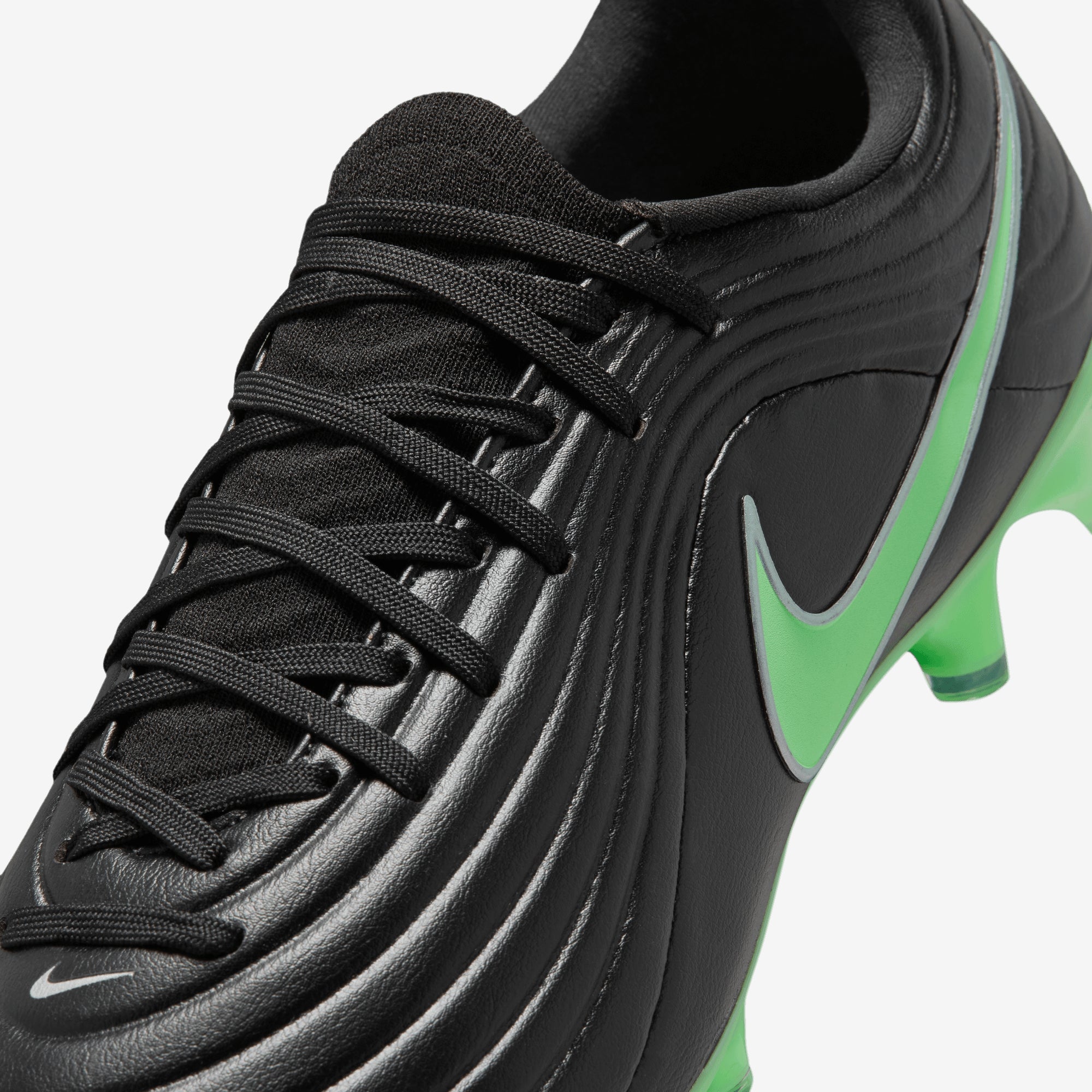 Nike Tiempo Maestro Academy Multi-Ground Low-Top Soccer Cleats - Black/Illusion Green-Black