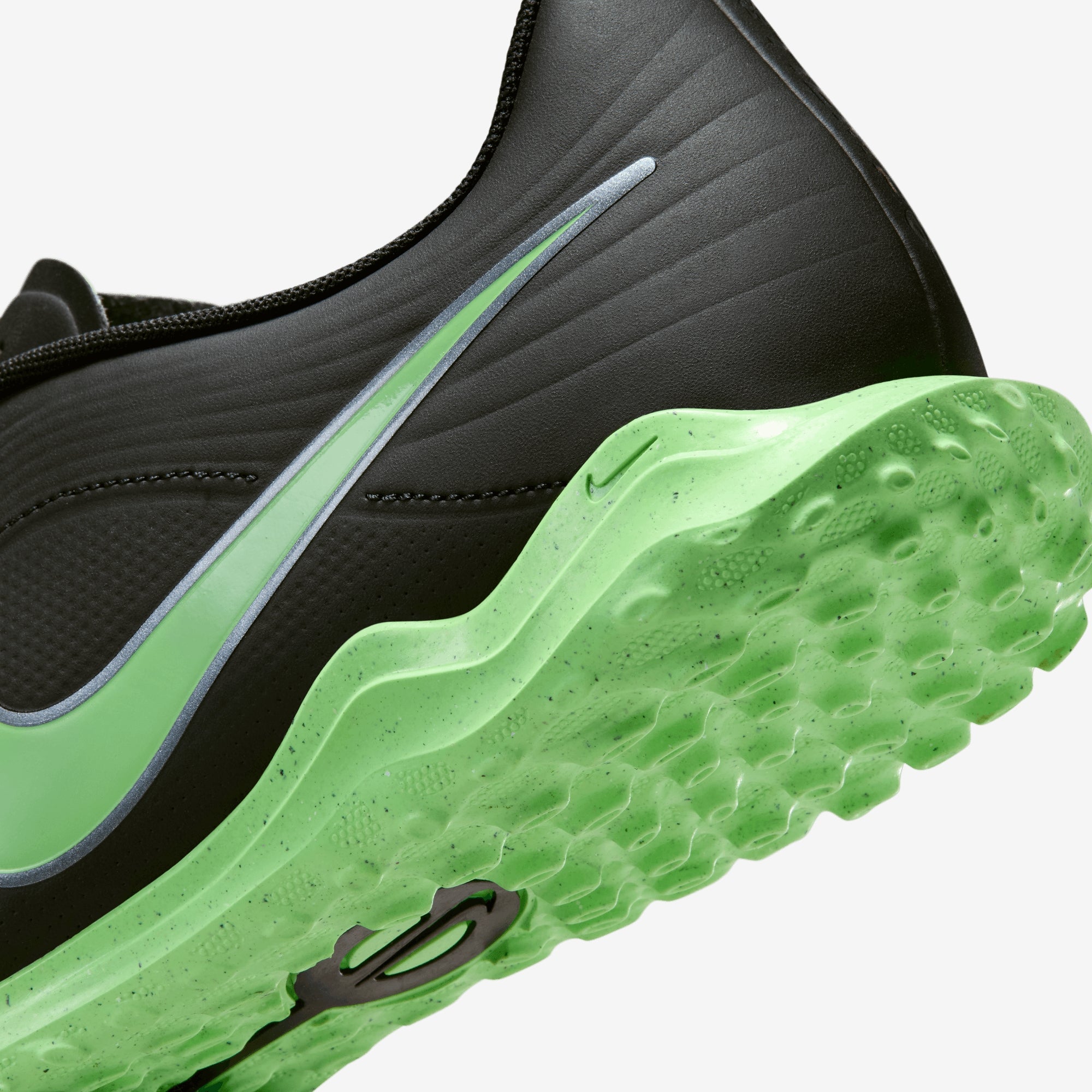 Nike Tiempo Maestro Club Turf Low-Top Soccer Shoes - Black/Illusion Green-Black