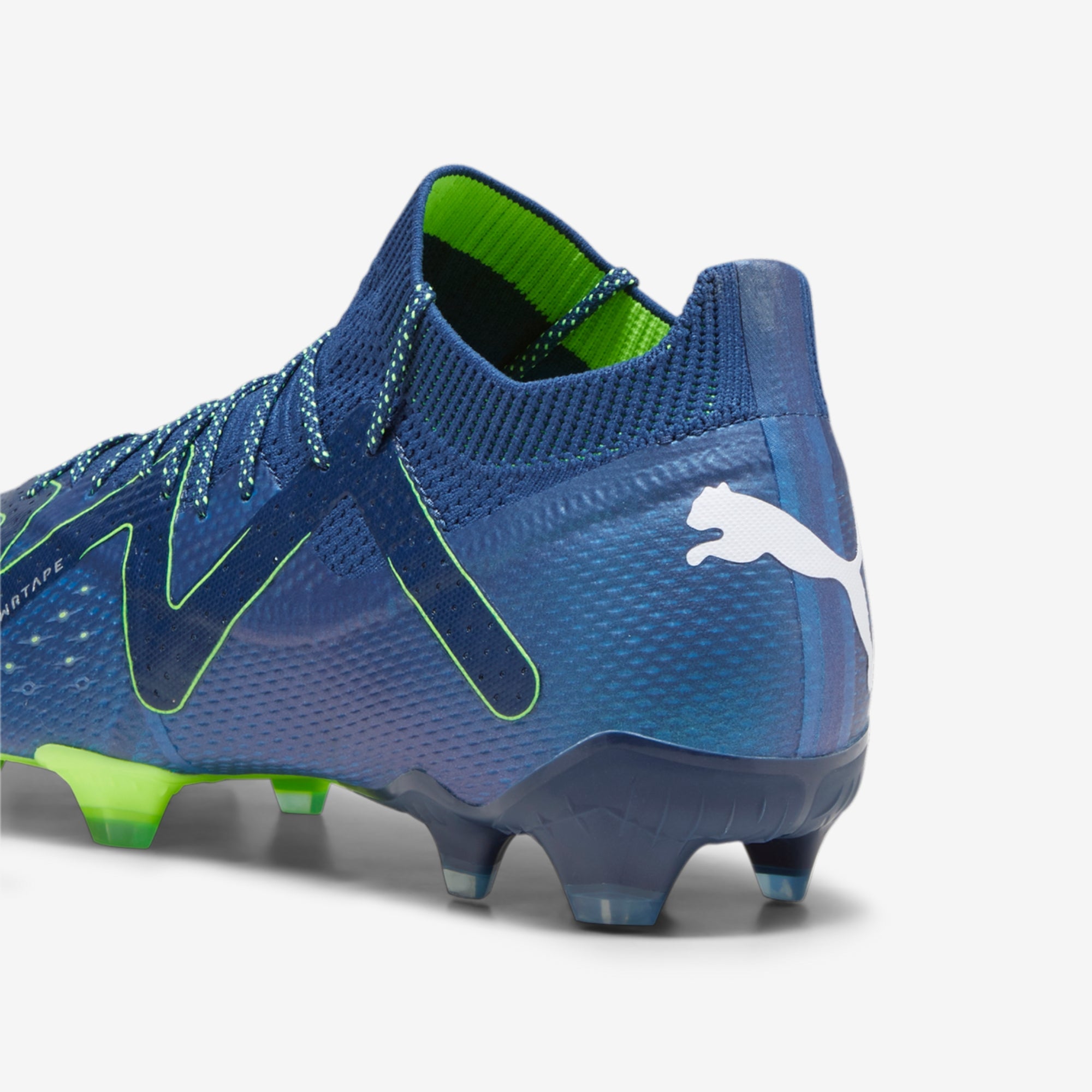 PUMA FUTURE ULTIMATE Firm/Artificial-Ground Low-Top Soccer Cleats - Persian Blue-PUMA White-Pro Green