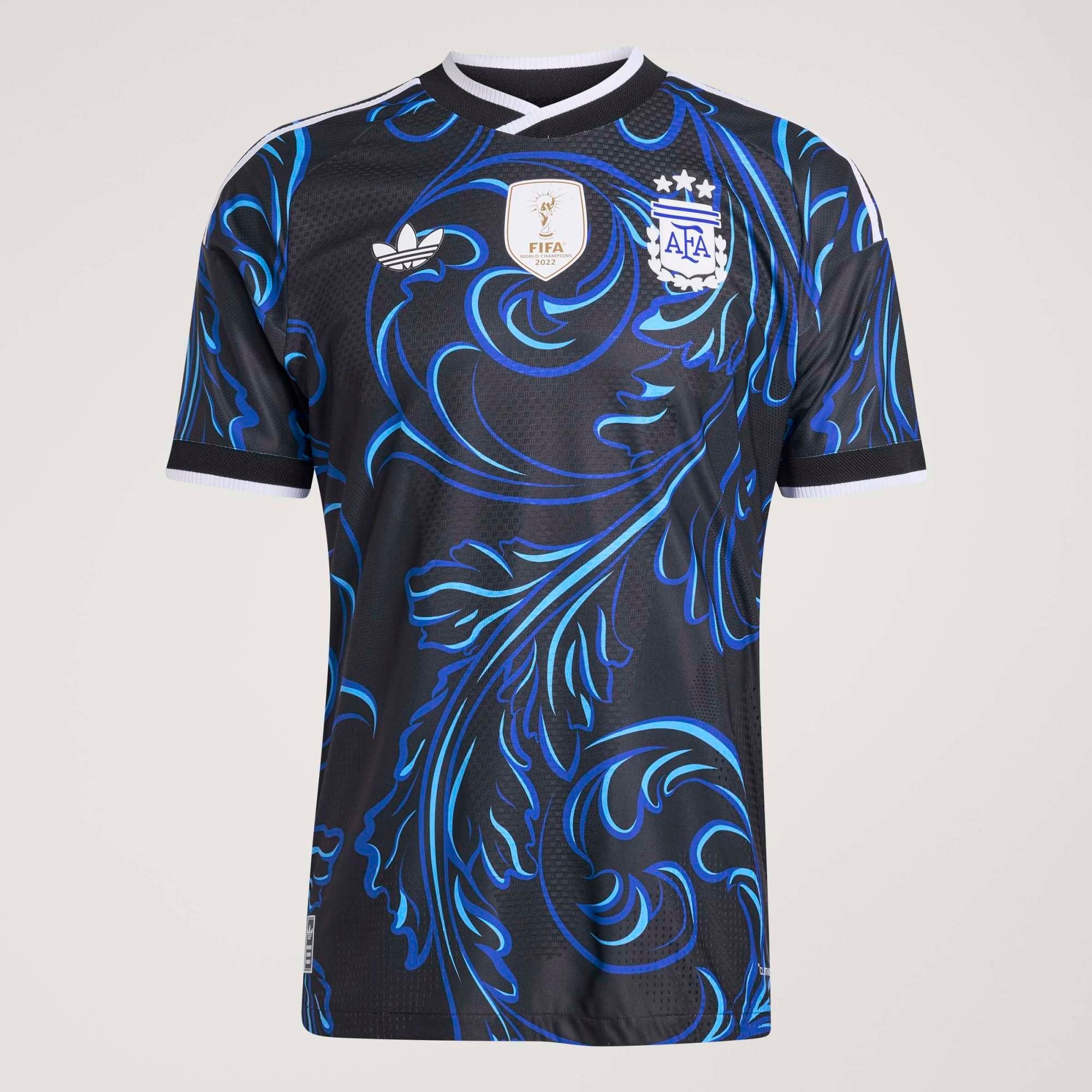 adidas Argentina 2026 Match Away Men's Soccer Authentic Jersey - Black / Lucid Blue / Blue Burst