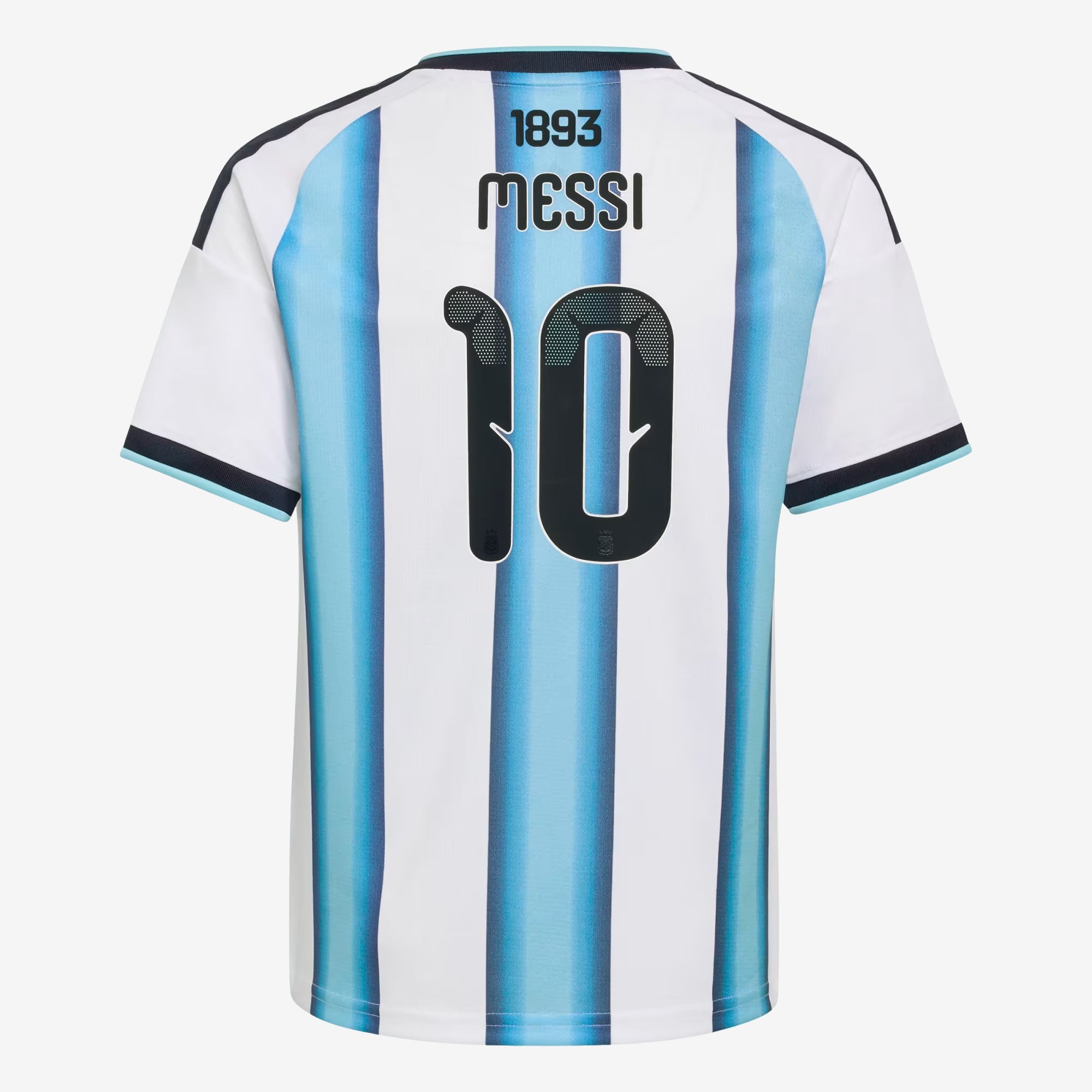 adidas Argentina 2026 Stadium Home Messi Big Kids' Soccer Jersey - White / Icey Blue / Light Blue