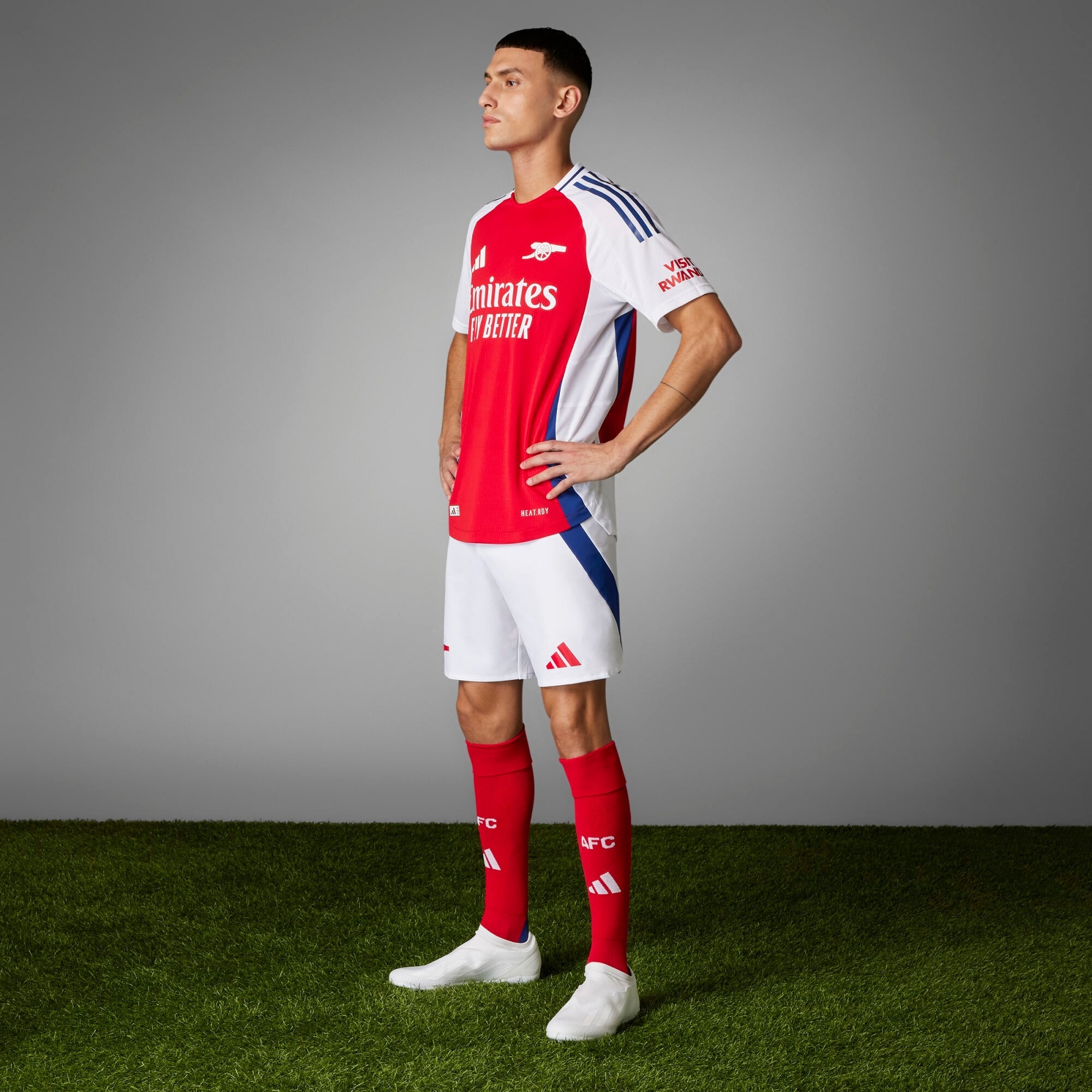 adidas Arsenal 2024/25 Match Home Men's HEAT.RDY Soccer Authentic Jersey - Better Scarlet / White