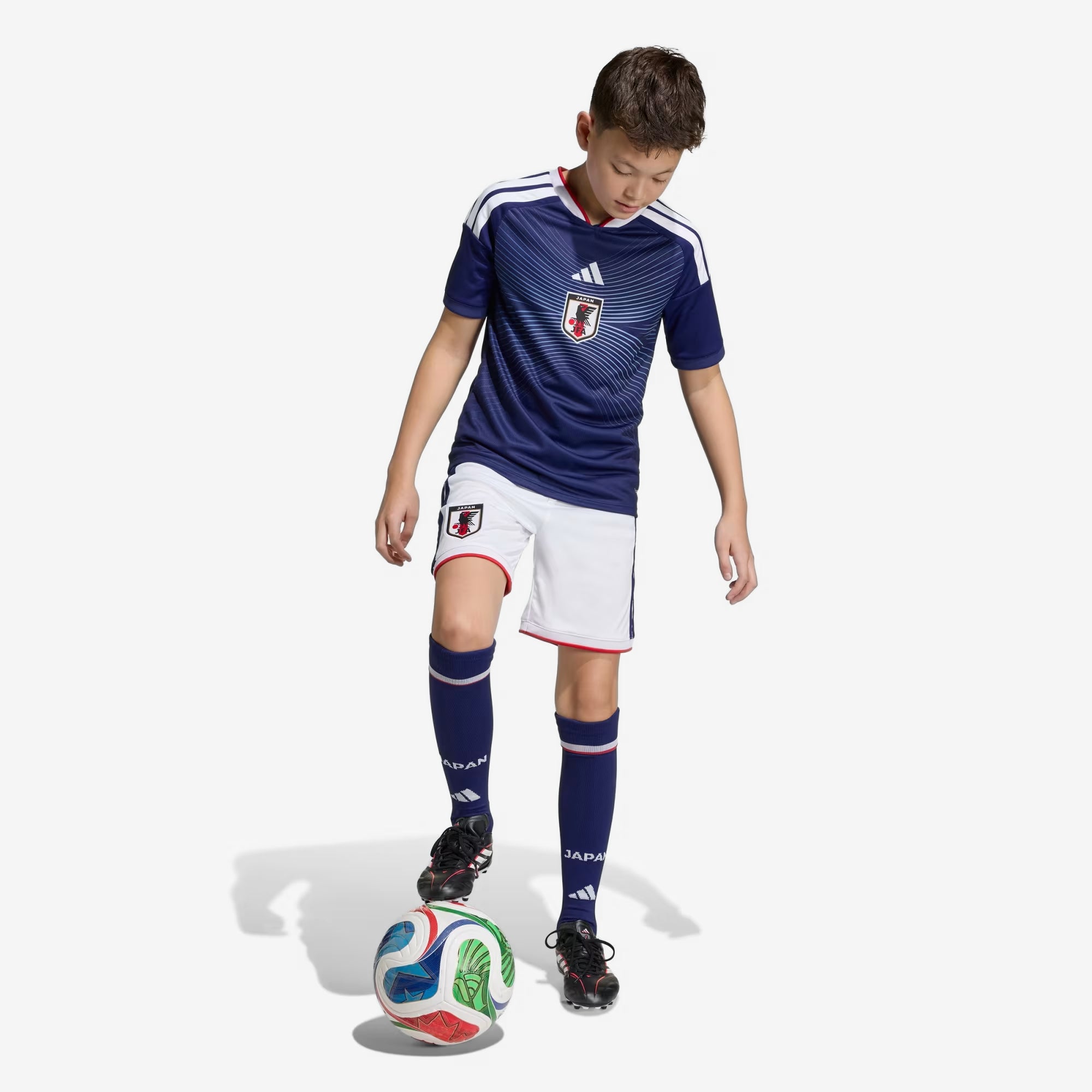adidas Japan 2026 Stadium Home Big Kids' Soccer Jersey - Japan Blue / Ash Blue