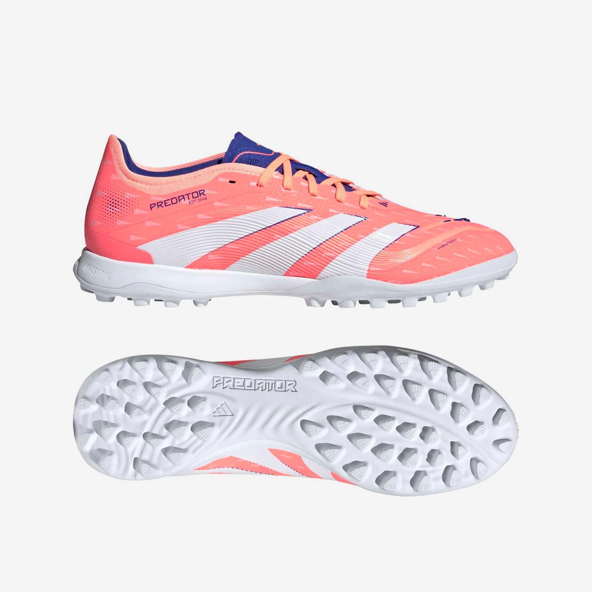 adidas Predator Pro Turf Low-Top Soccer Shoes - Signal Coral / Cloud White / Beam Orange
