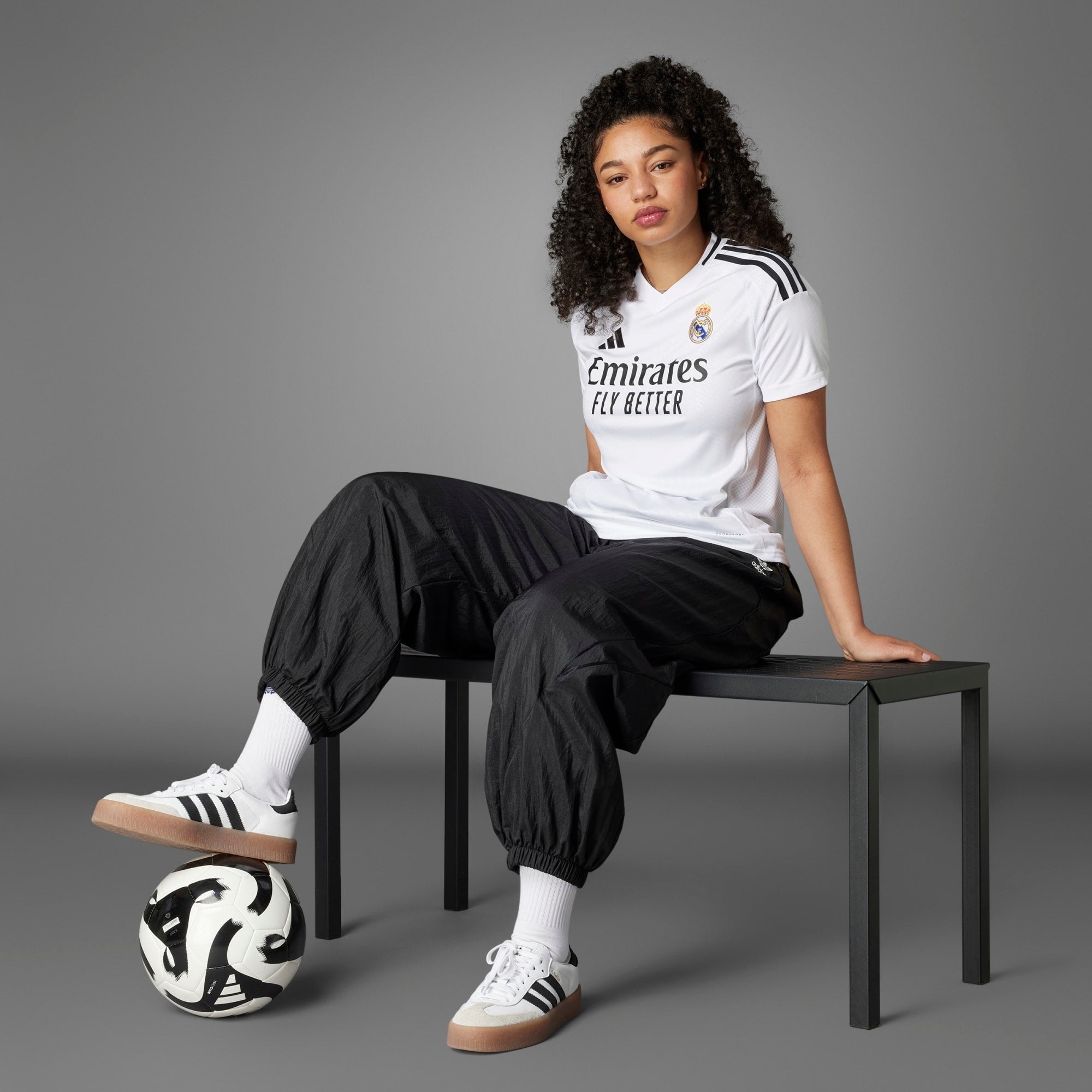 adidas Real Madrid 2024/25 Stadium Home Women's AEROREADY Soccer Replica Jersey - White