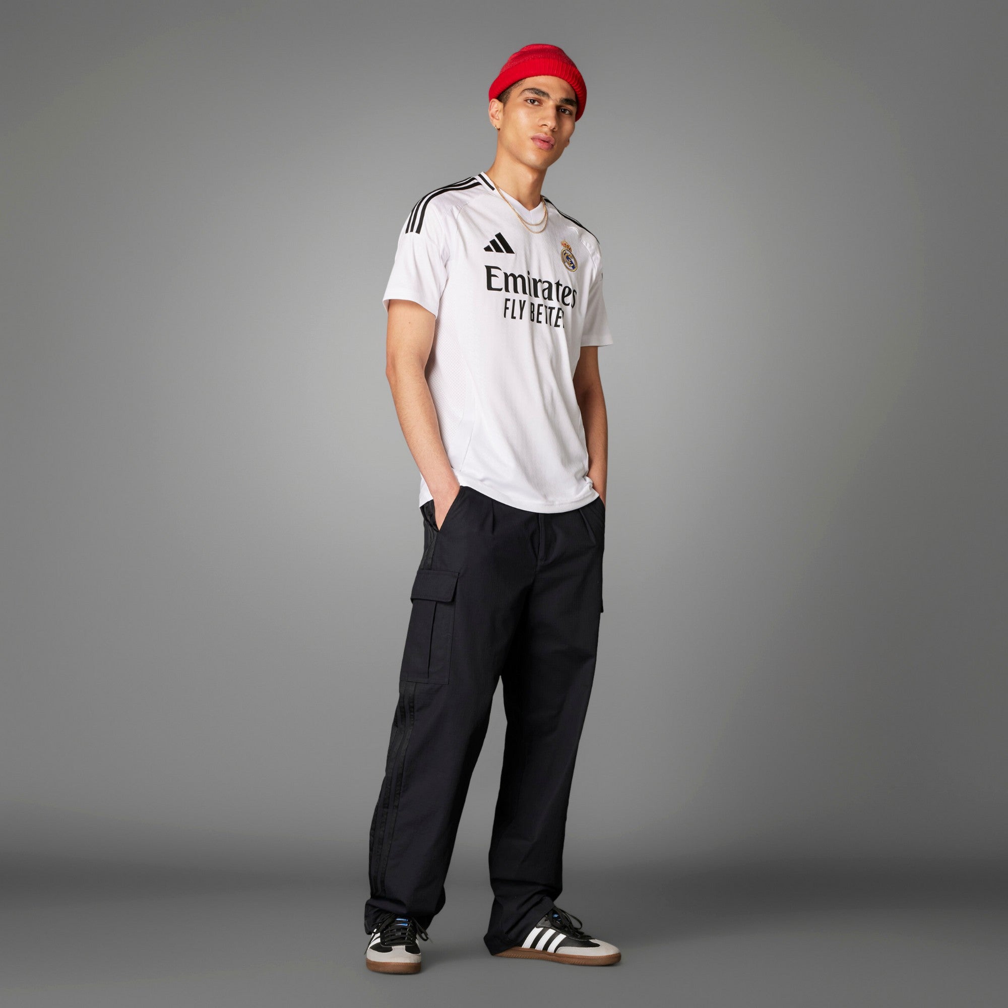 adidas Real Madrid 2024/25 Stadium Home Men's AEROREADY Soccer Replica Jersey - White