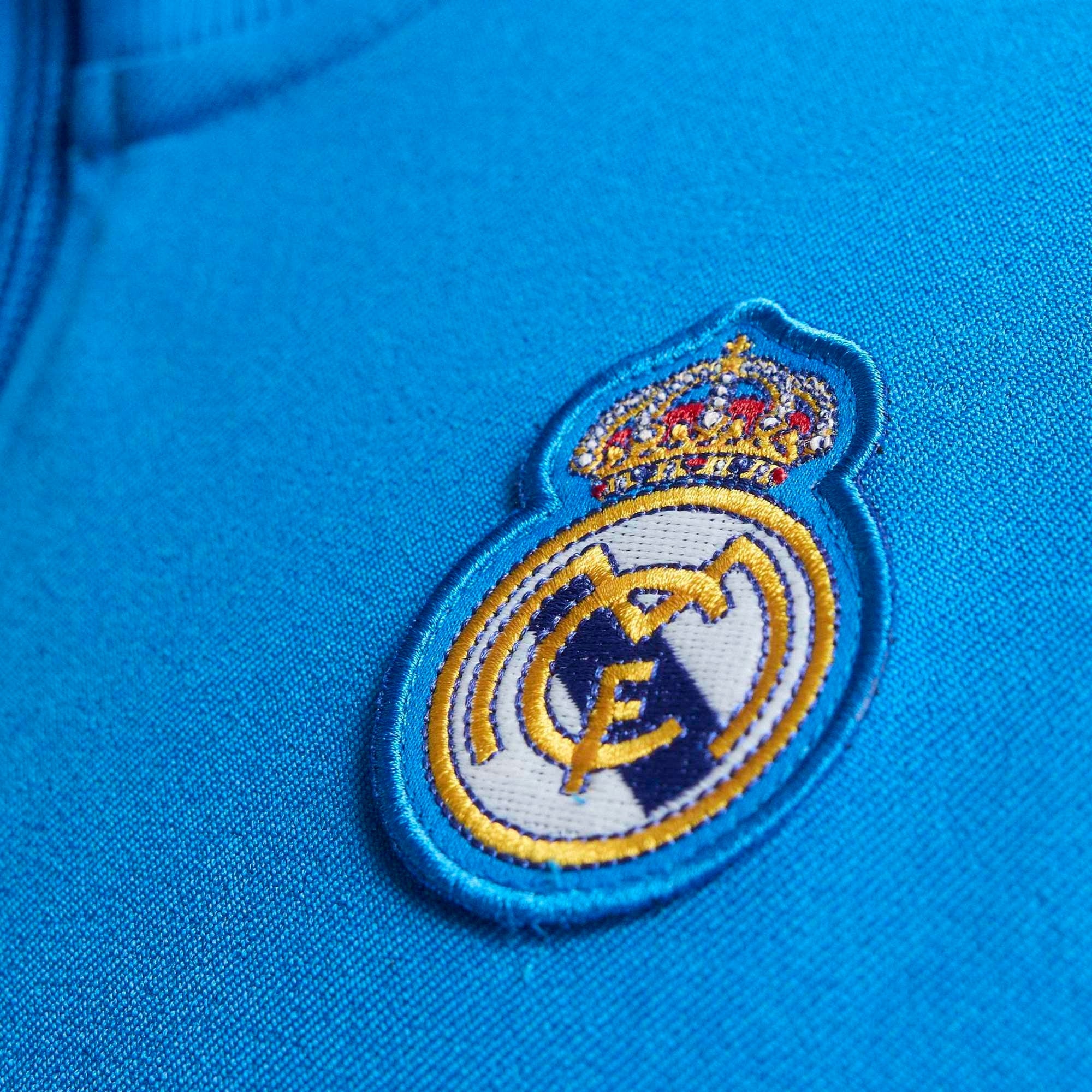 adidas Real Madrid Terrace Icons Men's Full-Zip Soccer Track Jacket - Bluebird / White