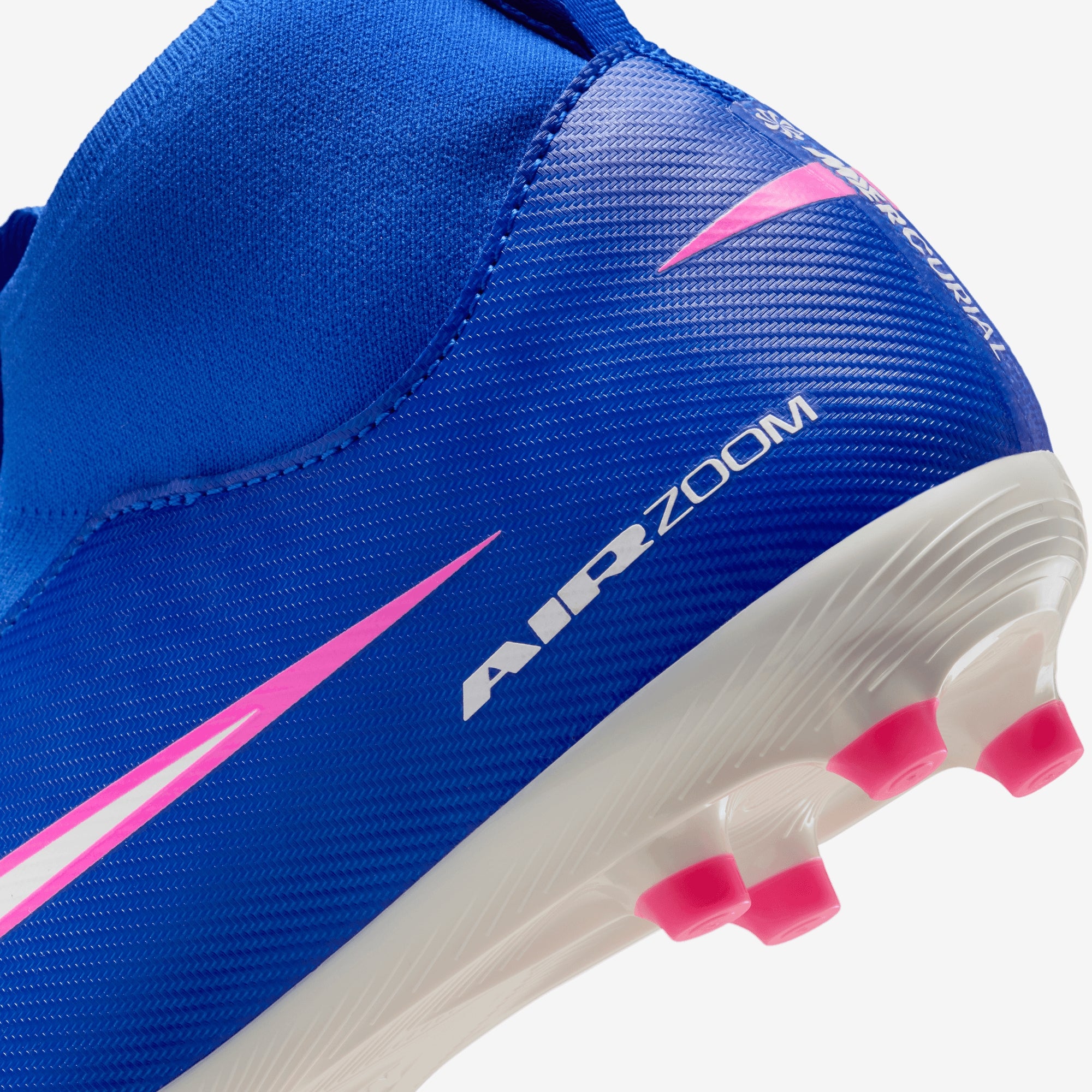 Nike Jr. Mercurial Superfly 10 Academy Big Kids' Multi-Ground High-Top Soccer Cleats - Racer Blue/White
