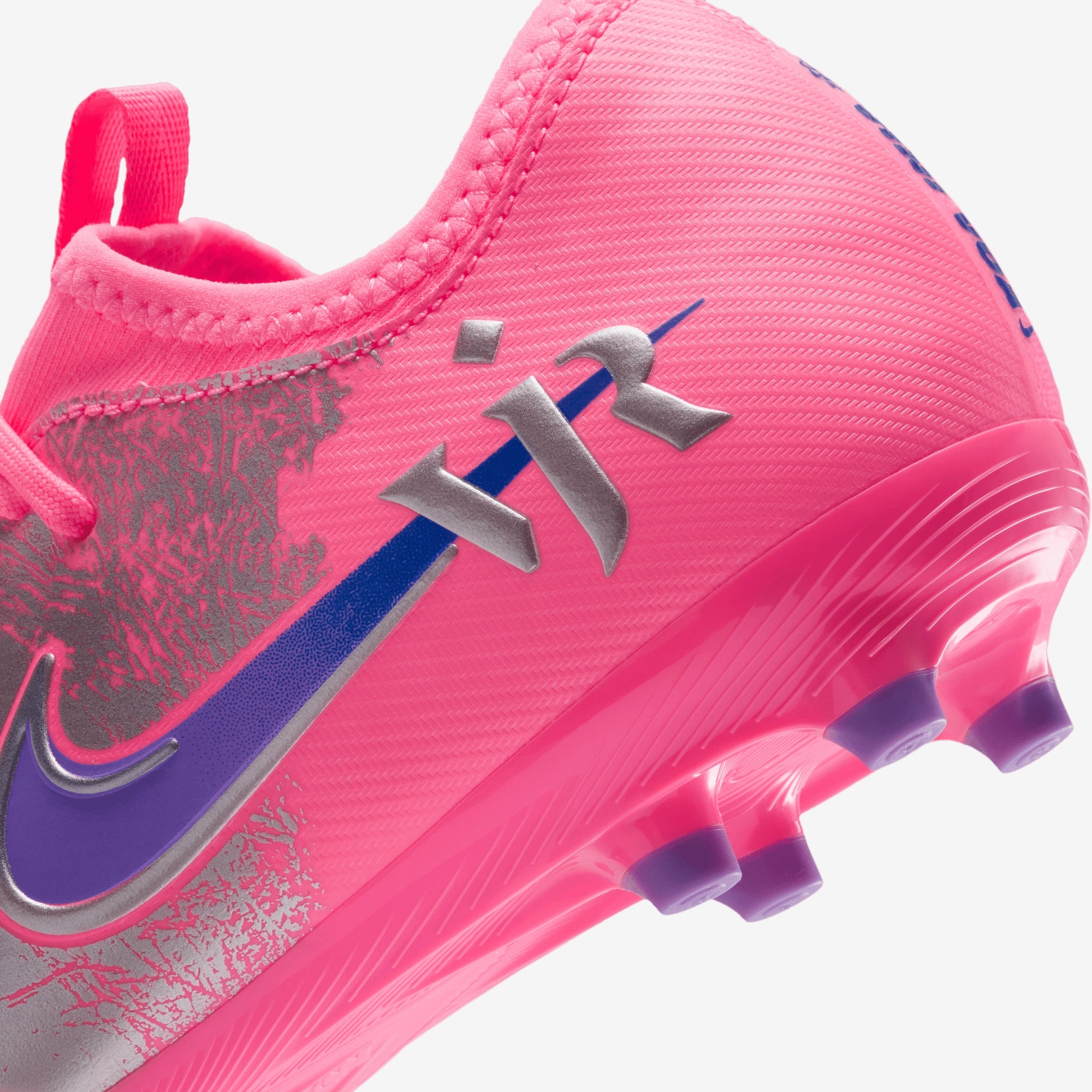 Nike Jr. Mercurial Vapor 16 Academy Vini Jr. Big Kids' Multi-Ground Low-Top Soccer Cleats - Sunset Pulse/Old Royal