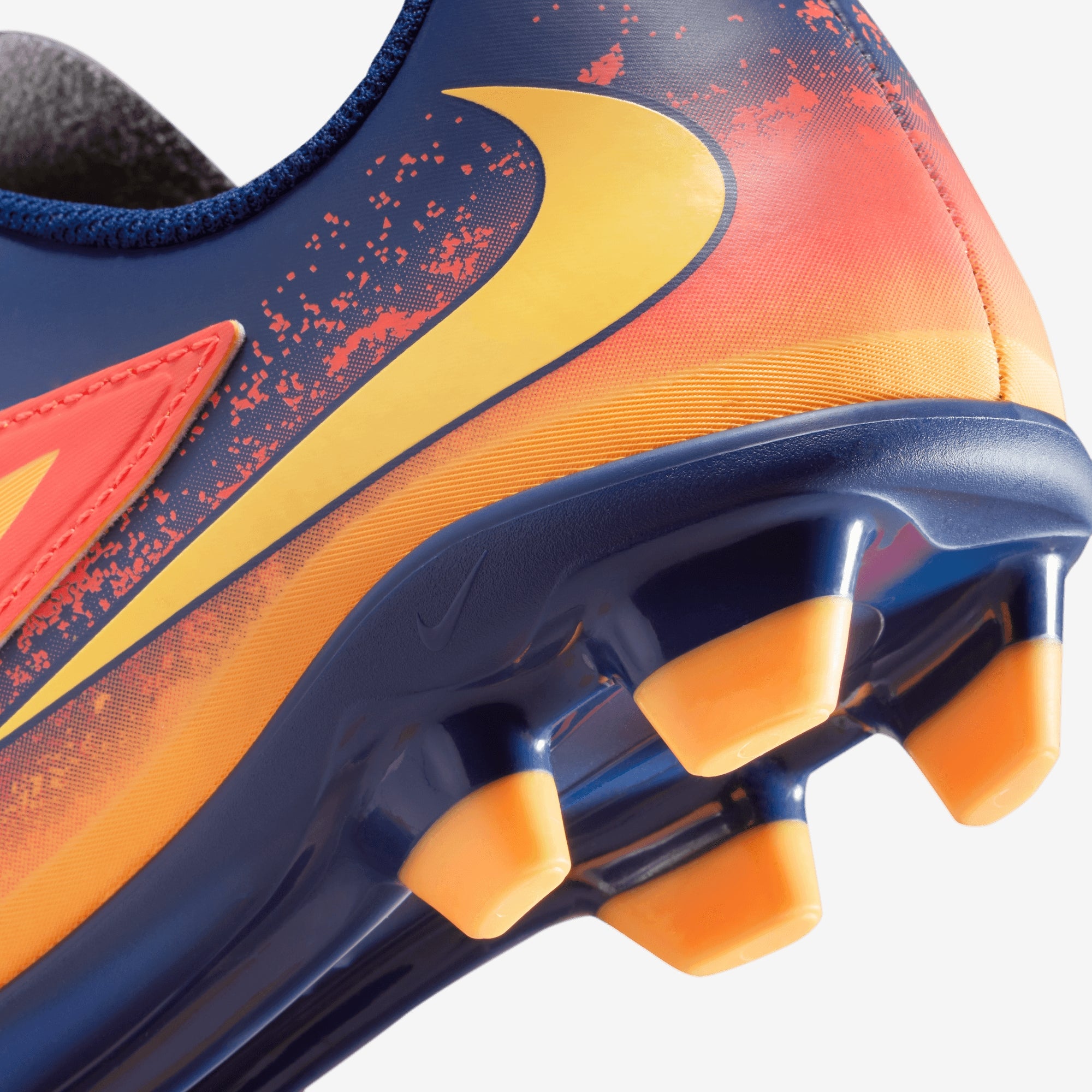 Nike Jr. Phantom 6 Low Club "Erling Haaland" Big Kids' Multi-Ground Soccer Cleats - Laser Orange/Lemon Venom-Blue Void