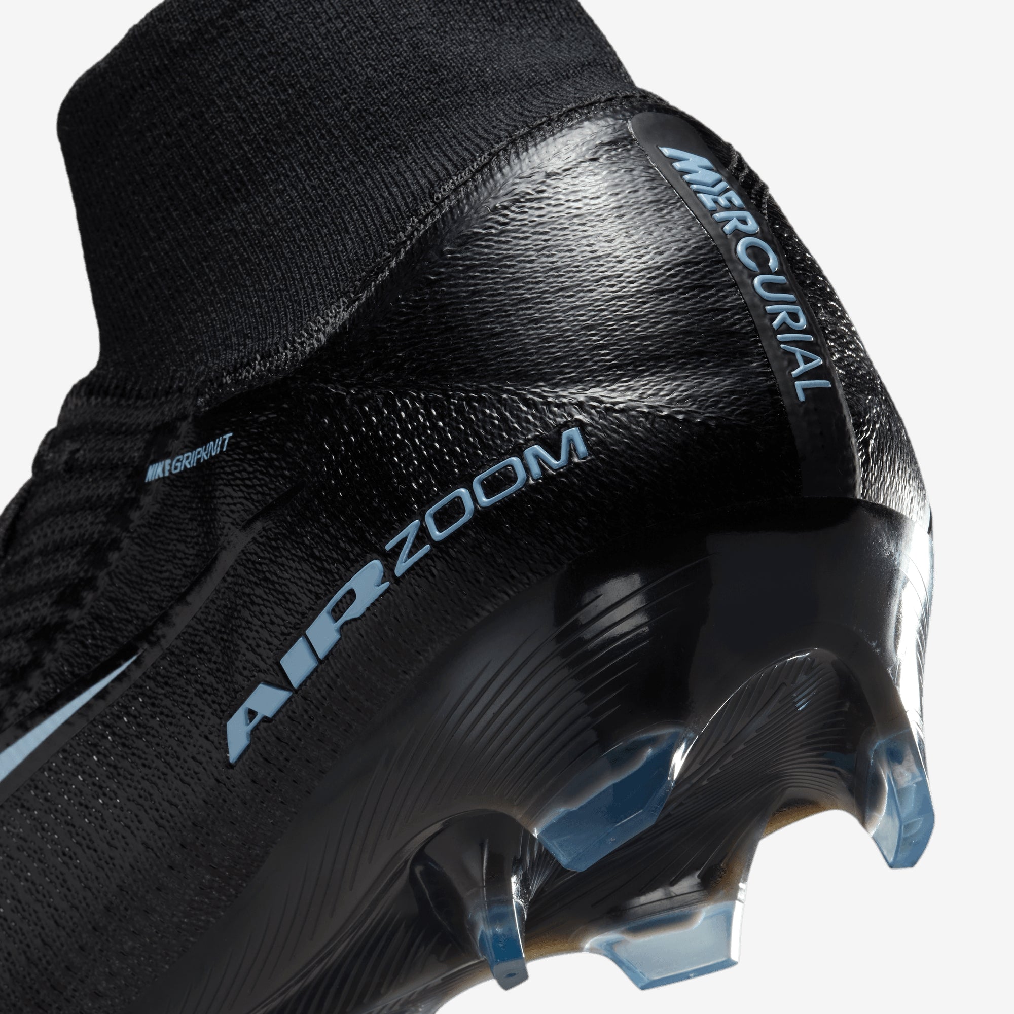 Nike Mercurial Superfly 10 Elite Firm-Ground High-Top Soccer Cleats - Black/Ice Blue