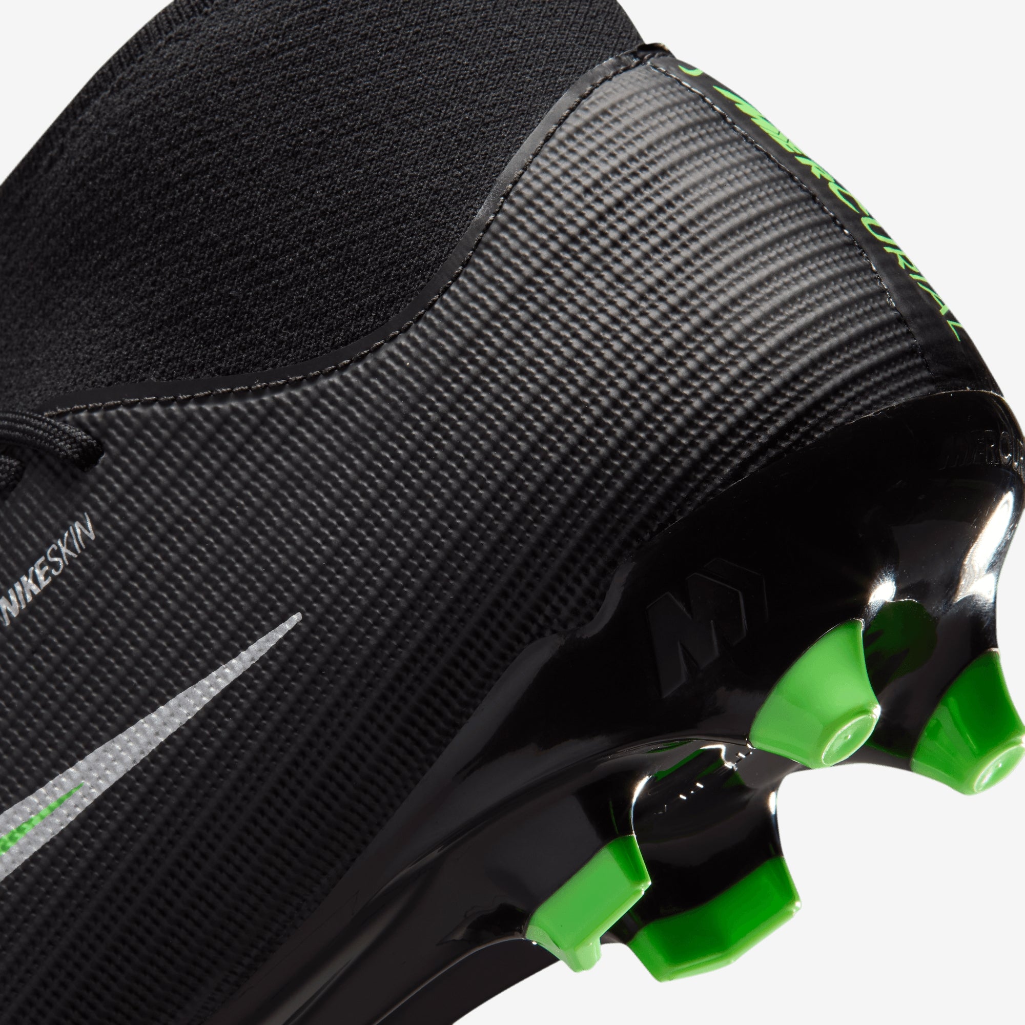 Nike Mercurial Superfly 11 Academy Multi-Ground High-Top Soccer Cleats - Black/Illusion Green-Black