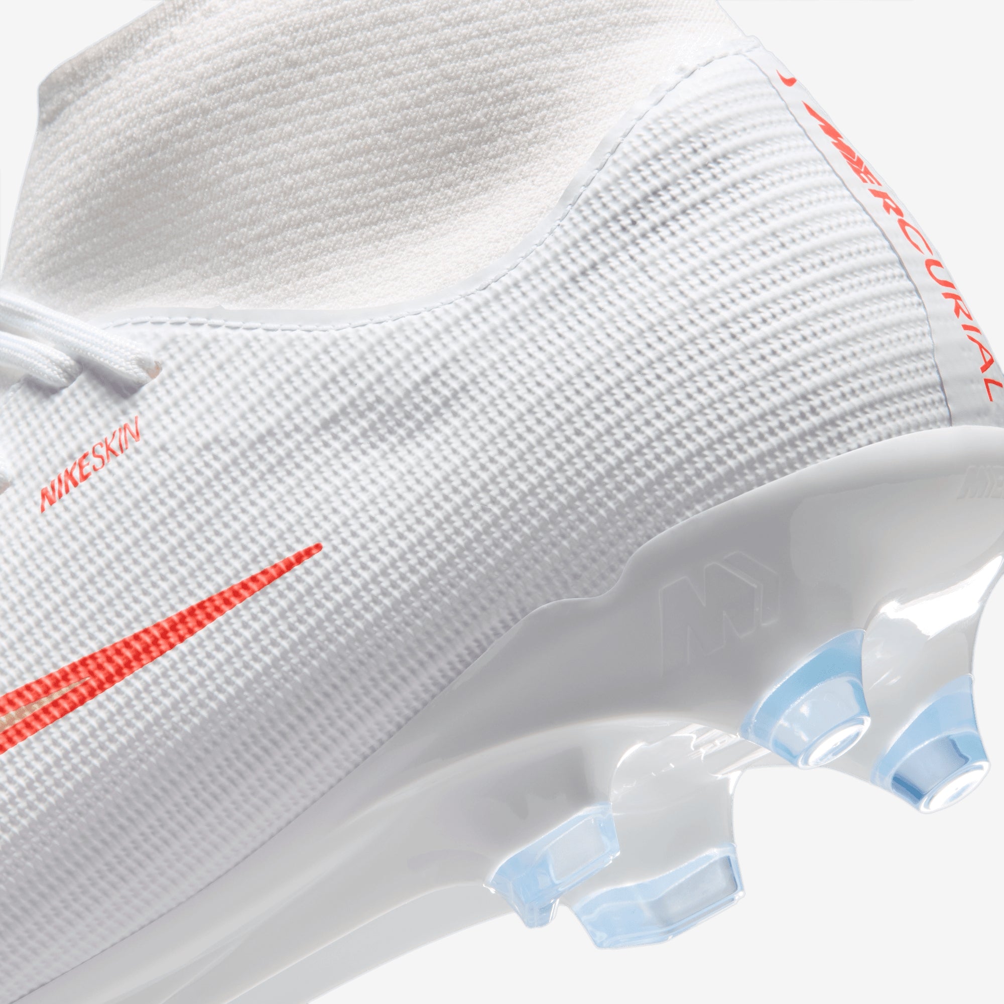 Nike Mercurial Superfly 11 Academy Multi-Ground High-Top Soccer Cleats - White/Blur-Bright Crimson