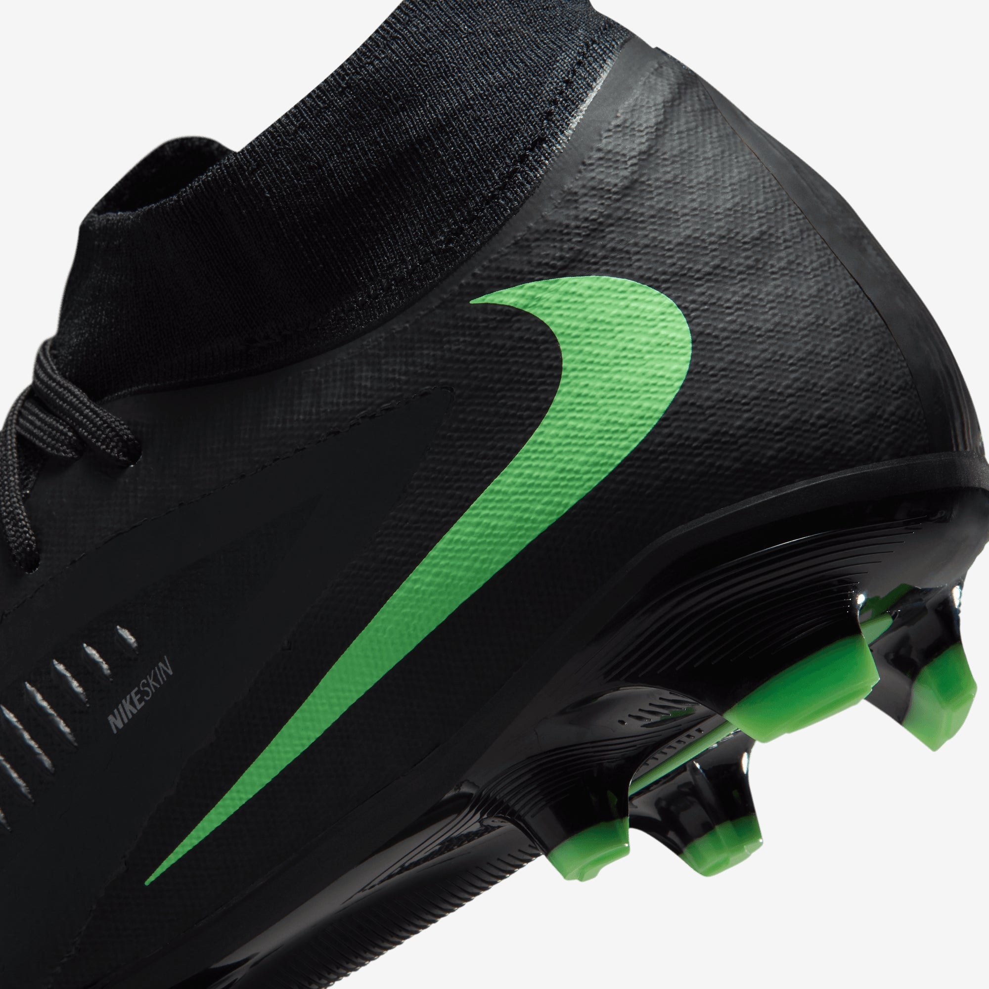 Nike Phantom 6 High Academy Multi-Ground Soccer Cleats - Black/Illusion Green-Black