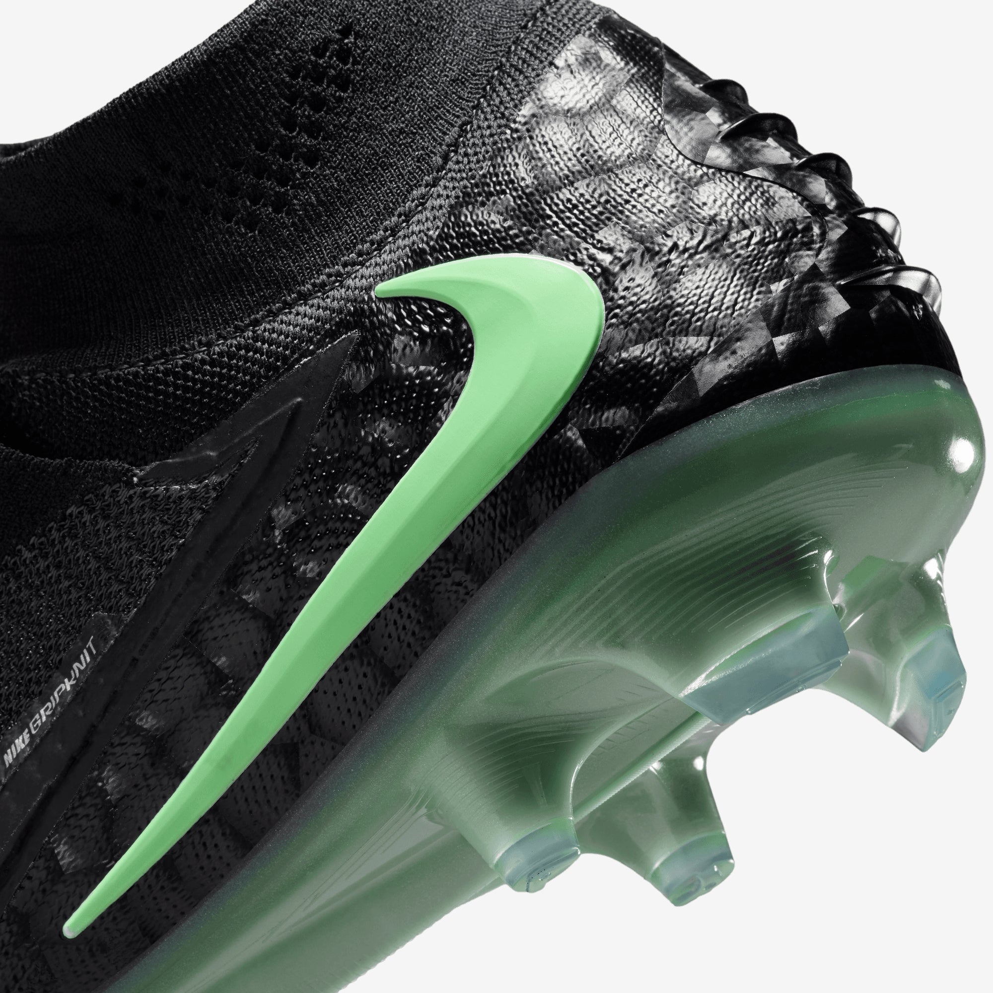 Nike Phantom 6 High Elite Firm-Ground Soccer Cleats - Black/Illusion Green-Black