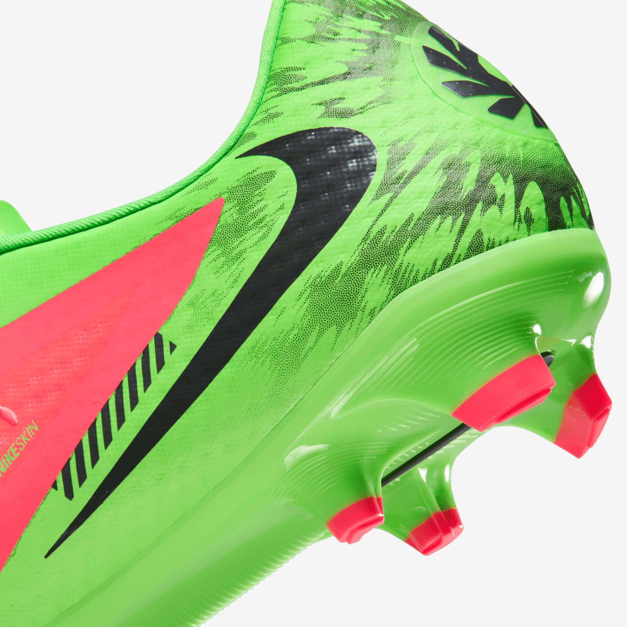 Nike Phantom 6 Low Academy Erling Haaland Multi-Ground Soccer Cleats - Hot Punch/Black-Green Strike
