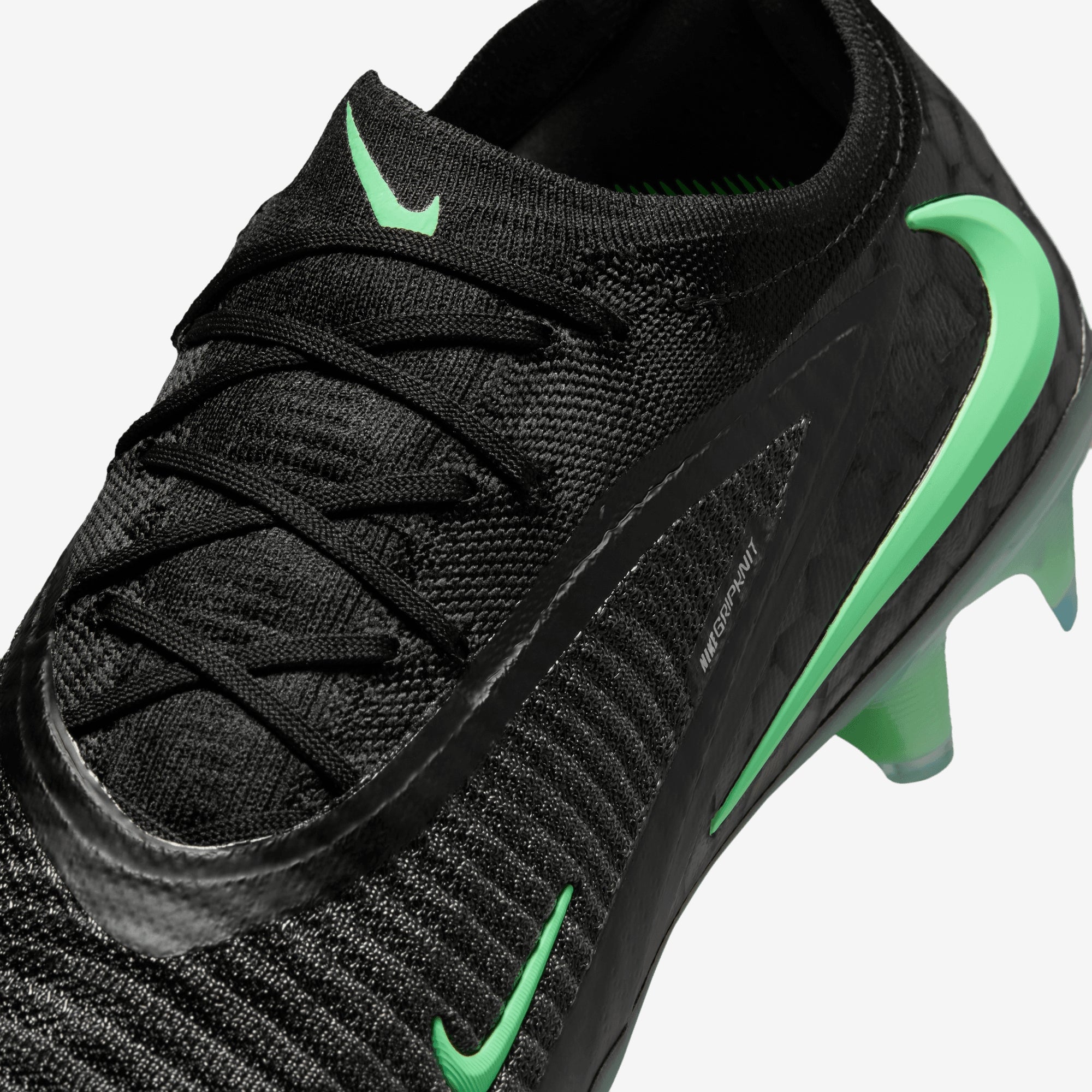 Nike Phantom 6 Low Elite Firm-Ground Soccer Cleats - Black/Illusion Green-Black