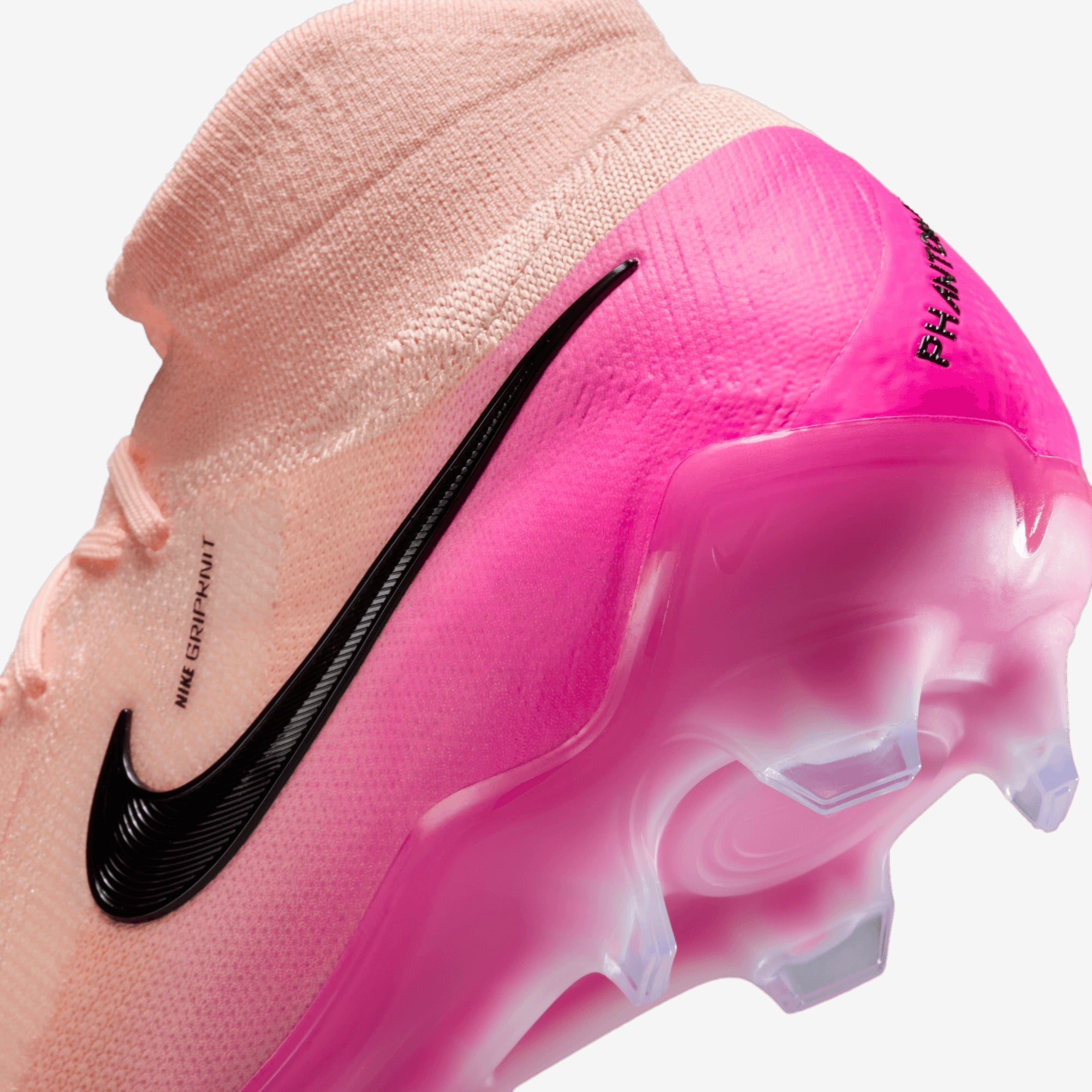 Nike Phantom Luna 2 Elite FG High-Top Soccer Cleats - Crimson Tint/Black-Pink Blast