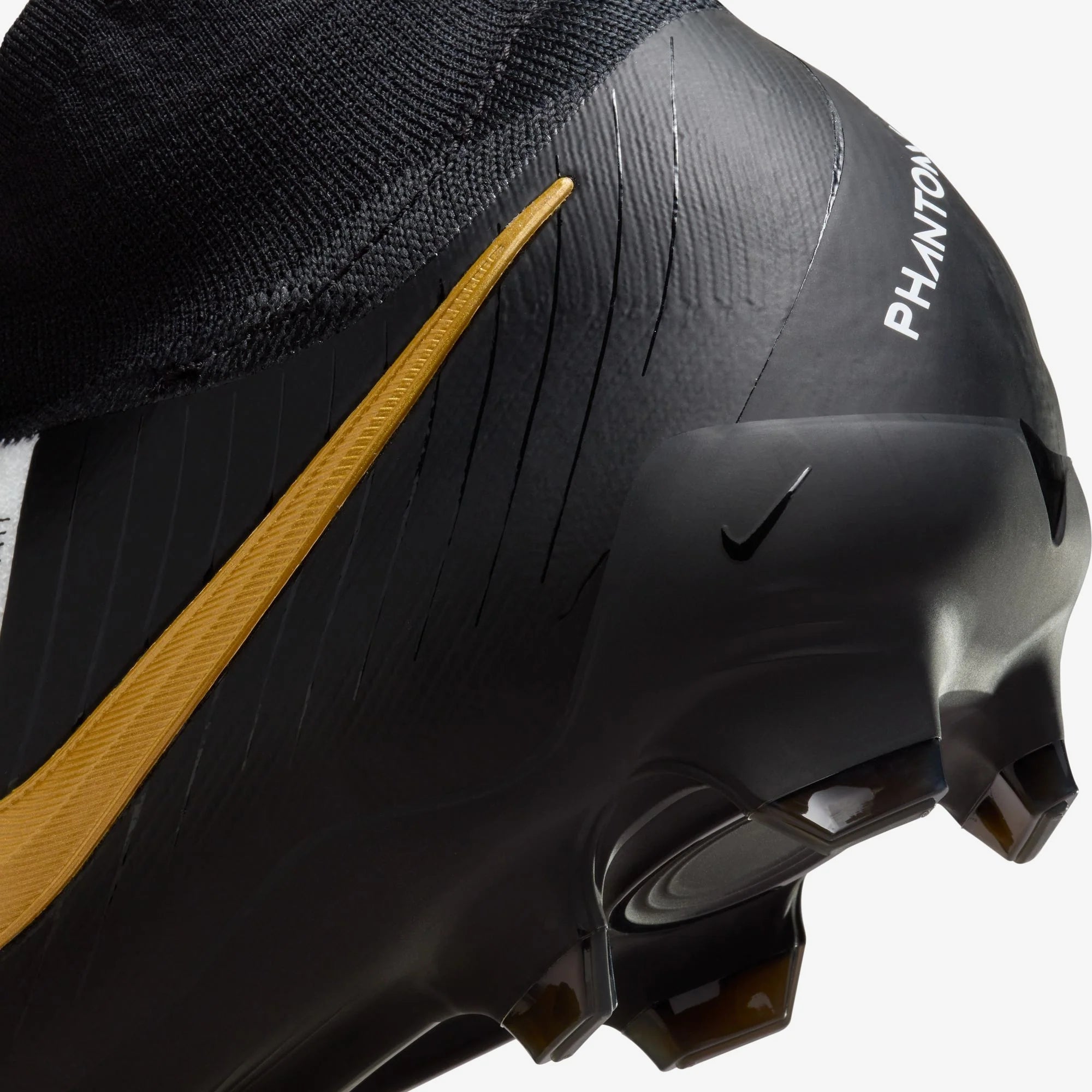 Nike Phantom Luna 2 Pro FG High-Top Soccer Cleats - White/Black/Metallic Gold Coin
