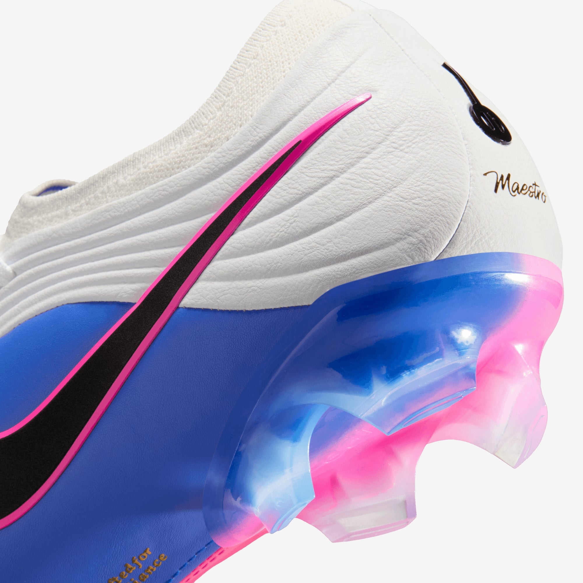Nike Tiempo Maestro Elite Firm-Ground Low-Top Soccer Cleats - White/Black-Racer Blue-Pink Blast