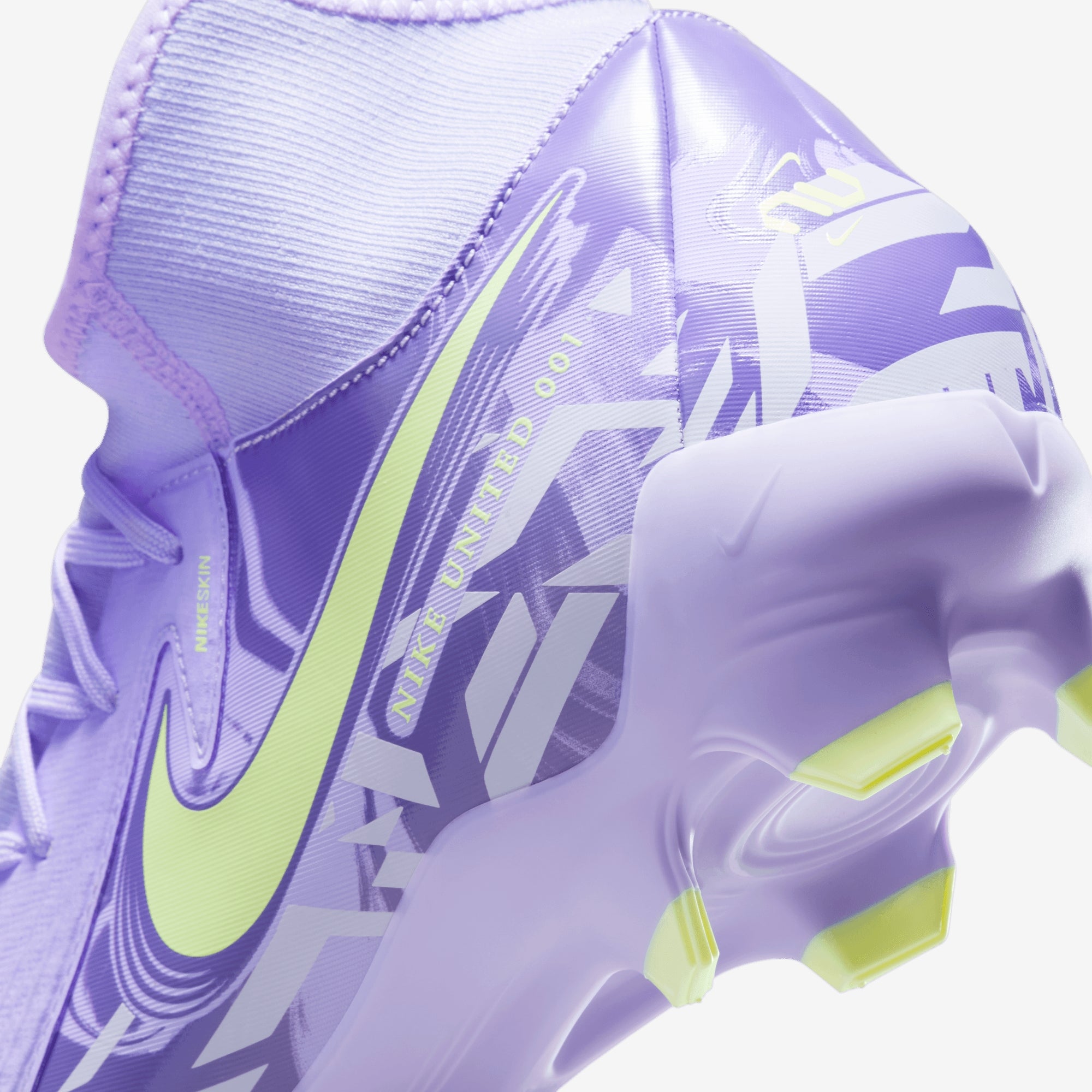 Nike United Phantom Luna 2 Academy MG High-Top Soccer Cleats - Purple Agate/Barely Volt