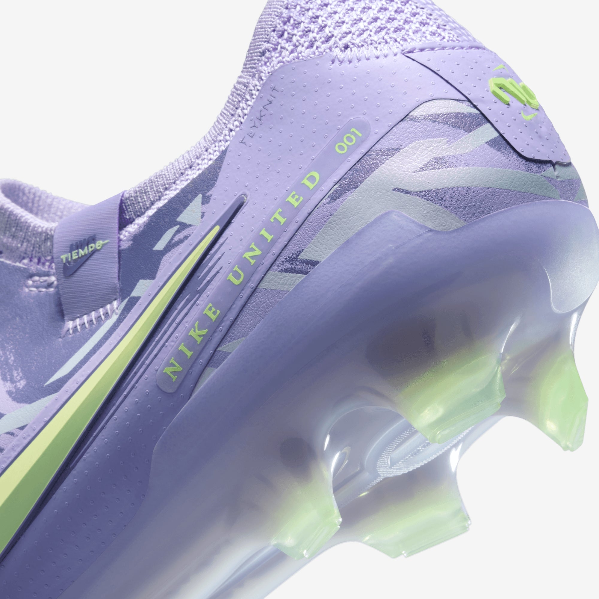 Nike United Tiempo Legend 10 Elite FG Low-Top Soccer Cleats - Purple Agate/Barely Volt