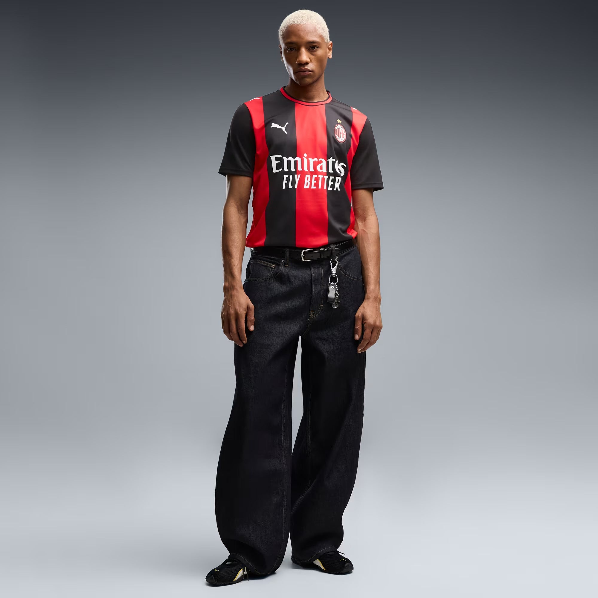 PUMA AC Milan 2026/27 Stadium Home Men's Soccer Jersey - PUMA Black-For All Time Red
