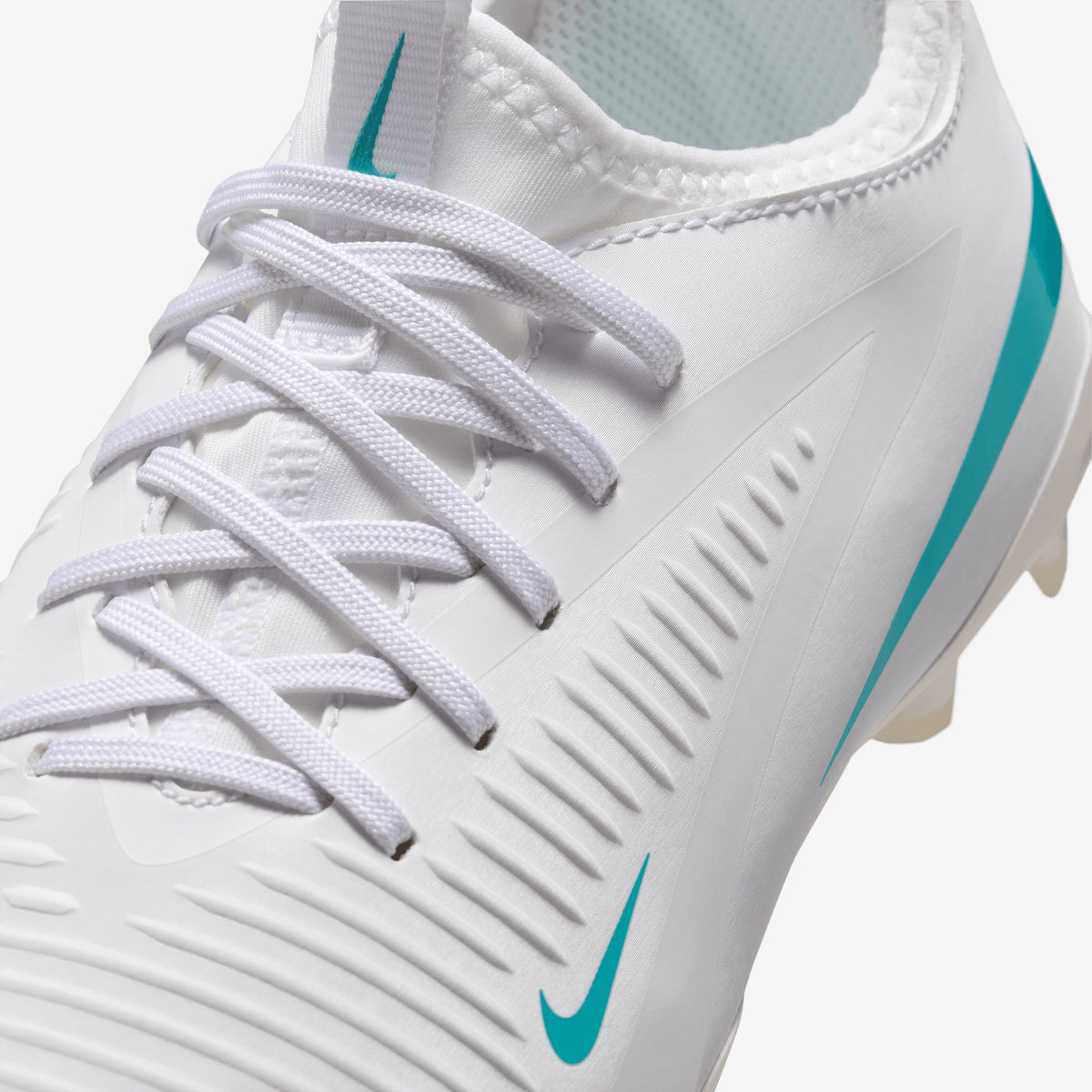 Nike Jr. Phantom 6 Low Academy Big Kids' Multi-Ground Soccer Cleats - White/Dusty Cactus-White