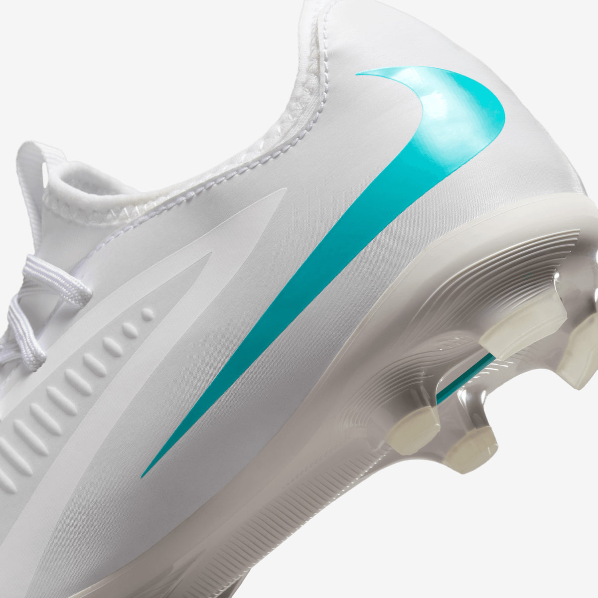 Nike Jr. Phantom 6 Low Academy Big Kids' Multi-Ground Soccer Cleats - White/Dusty Cactus-White