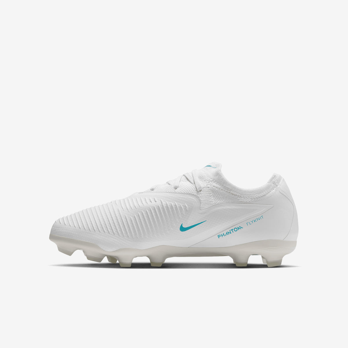 Nike Jr. Phantom 6 Low Pro Big Kids' Multi-Ground Soccer Cleats - White/Dusty Cactus-White