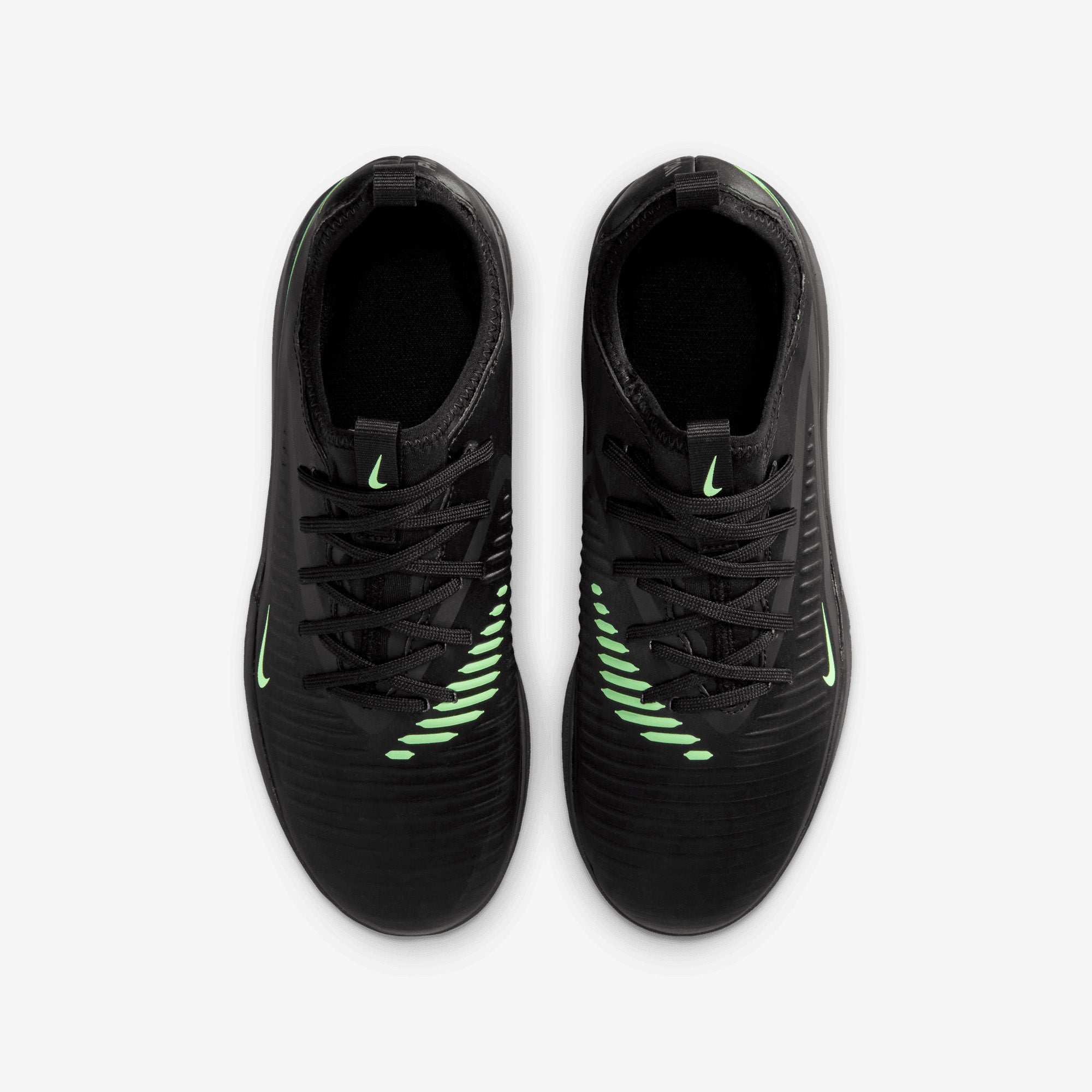Nike Jr. Phantom 6 Low Academy Big Kids' Indoor/Court Soccer Shoes - Black/Illusion Green-Black
