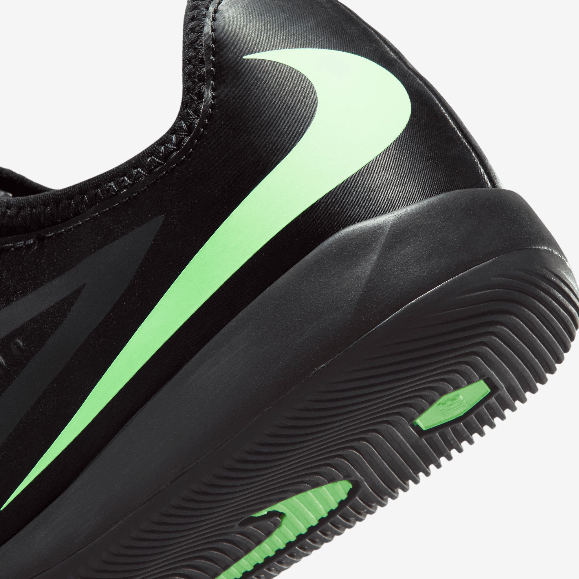 Nike Jr. Phantom 6 Low Academy Big Kids' Indoor/Court Soccer Shoes - Black/Illusion Green-Black