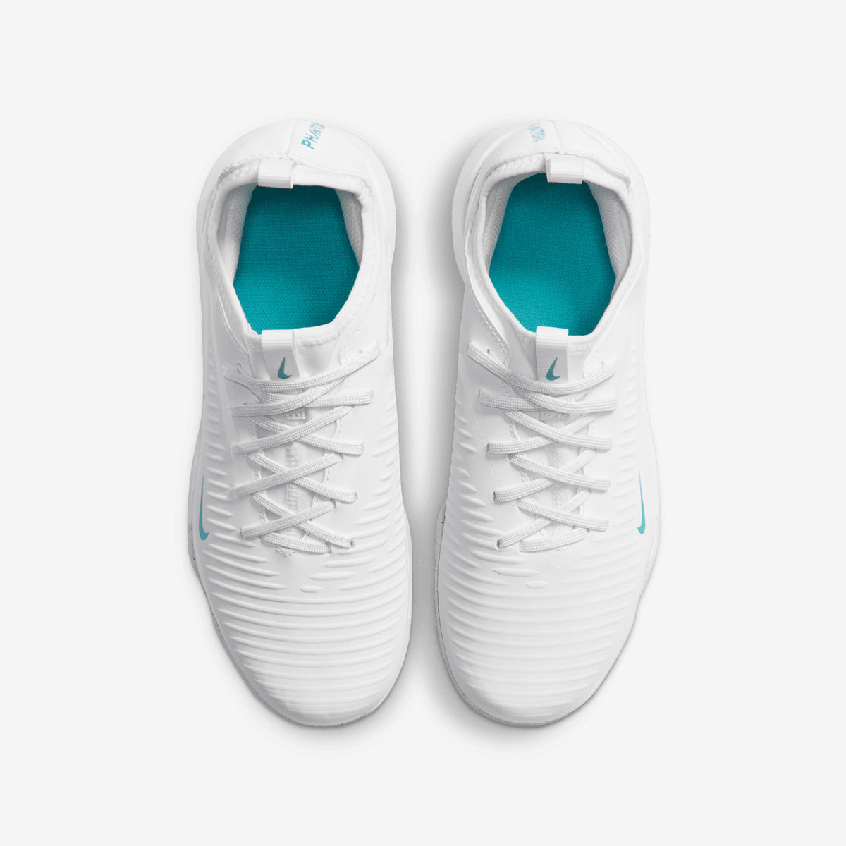 Nike Jr. Phantom 6 Low Academy Big Kids' Turf Soccer Shoes - White/Dusty Cactus-White