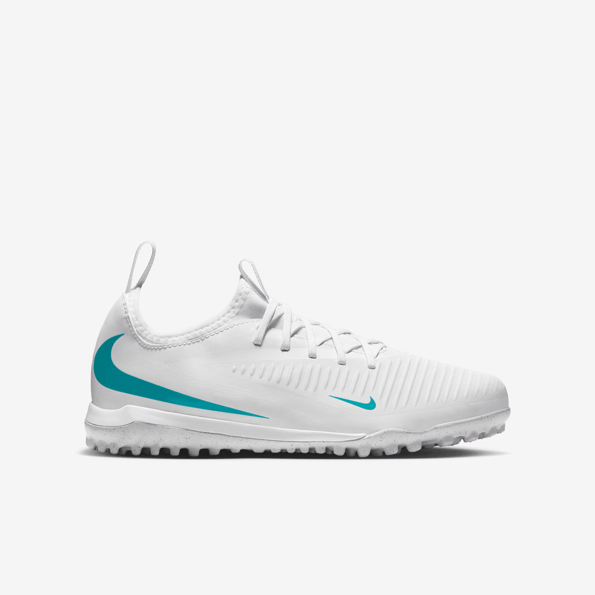 Nike Jr. Phantom 6 Low Academy Big Kids' Turf Soccer Shoes - White/Dusty Cactus-White