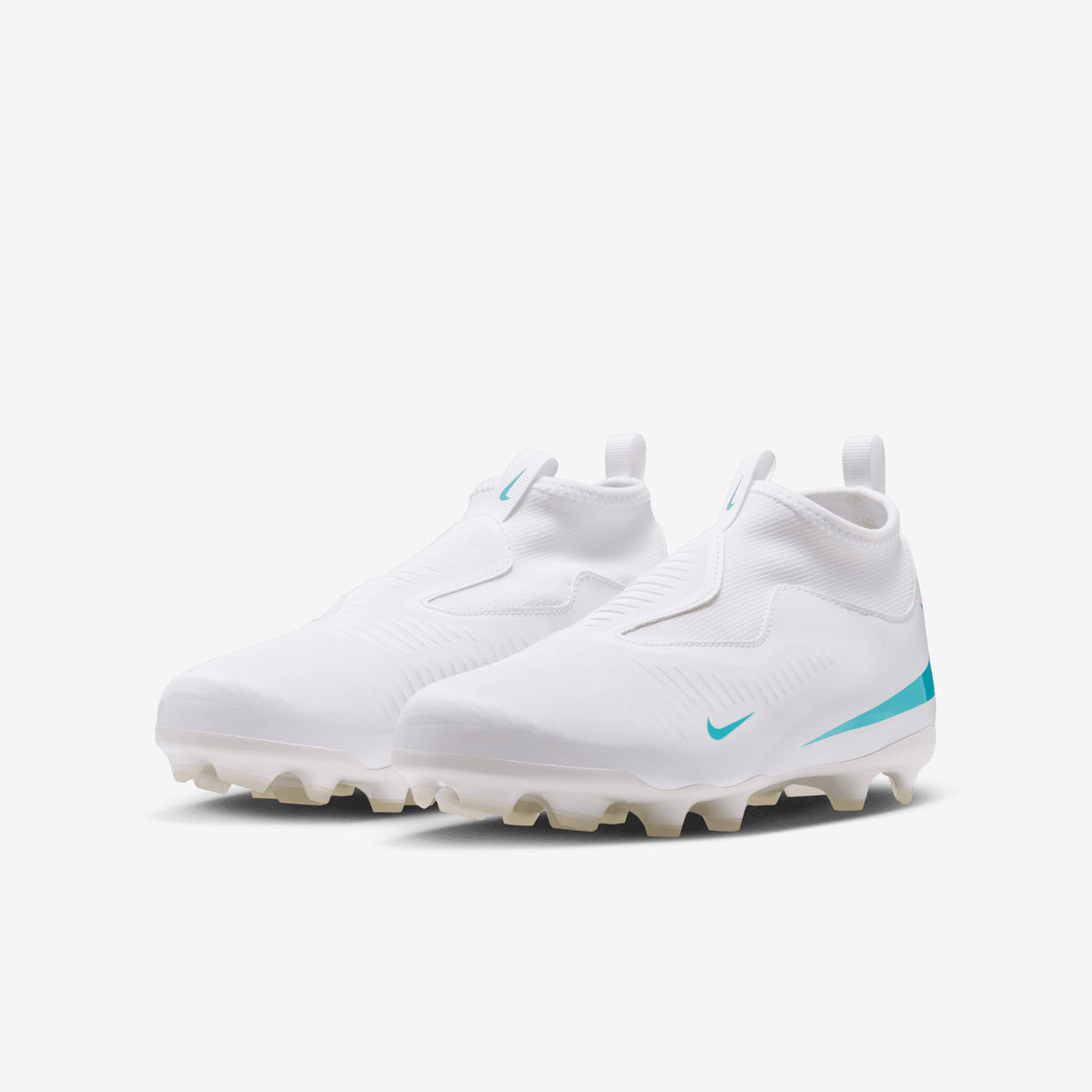 Nike Jr. Phantom 6 High Academy Big Kids' Multi-Ground Soccer Cleats - White/Dusty Cactus-White