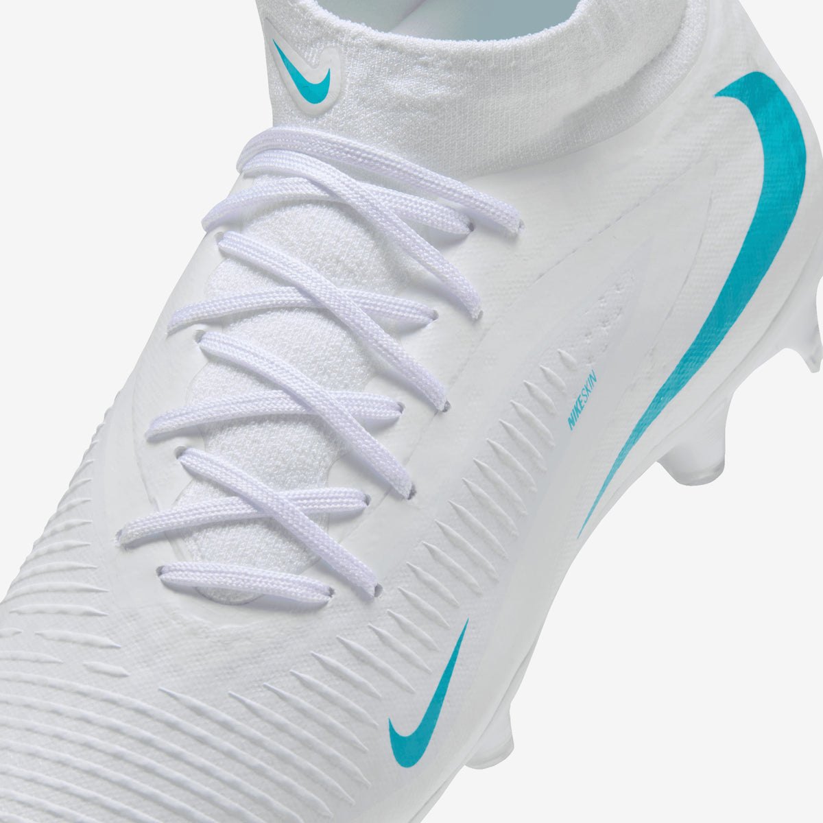 Nike Phantom 6 High Academy Multi-Ground Soccer Cleats - White/Dusty Cactus-White