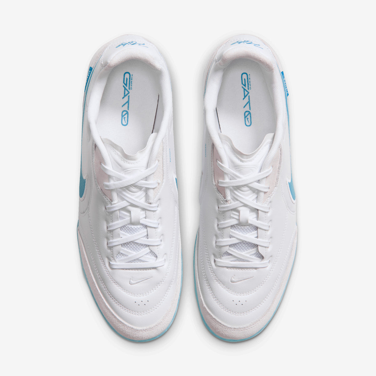 Nike Tiempo Streetgato Indoor/Court Low-Top Soccer Shoes - White/Dusty Cactus-White